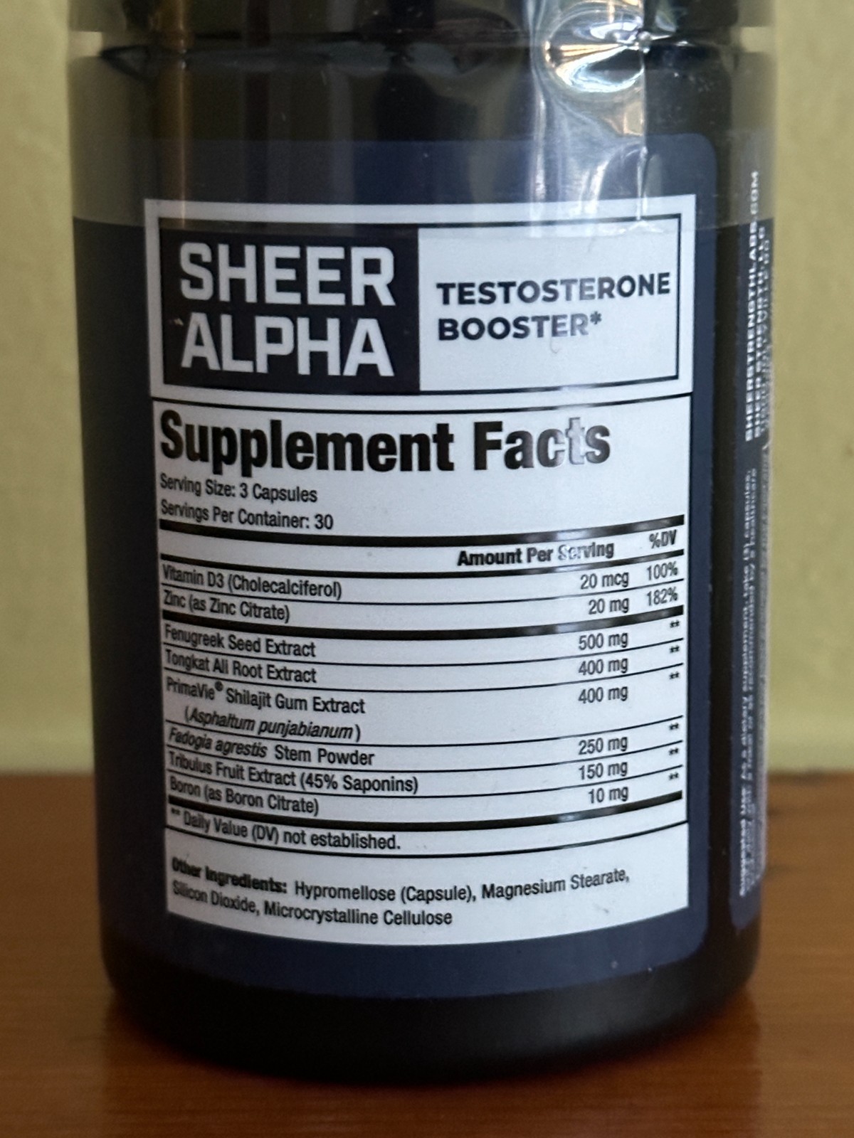 Testosterone Booster: Sheer Alpha T-Booster, 90 capsules