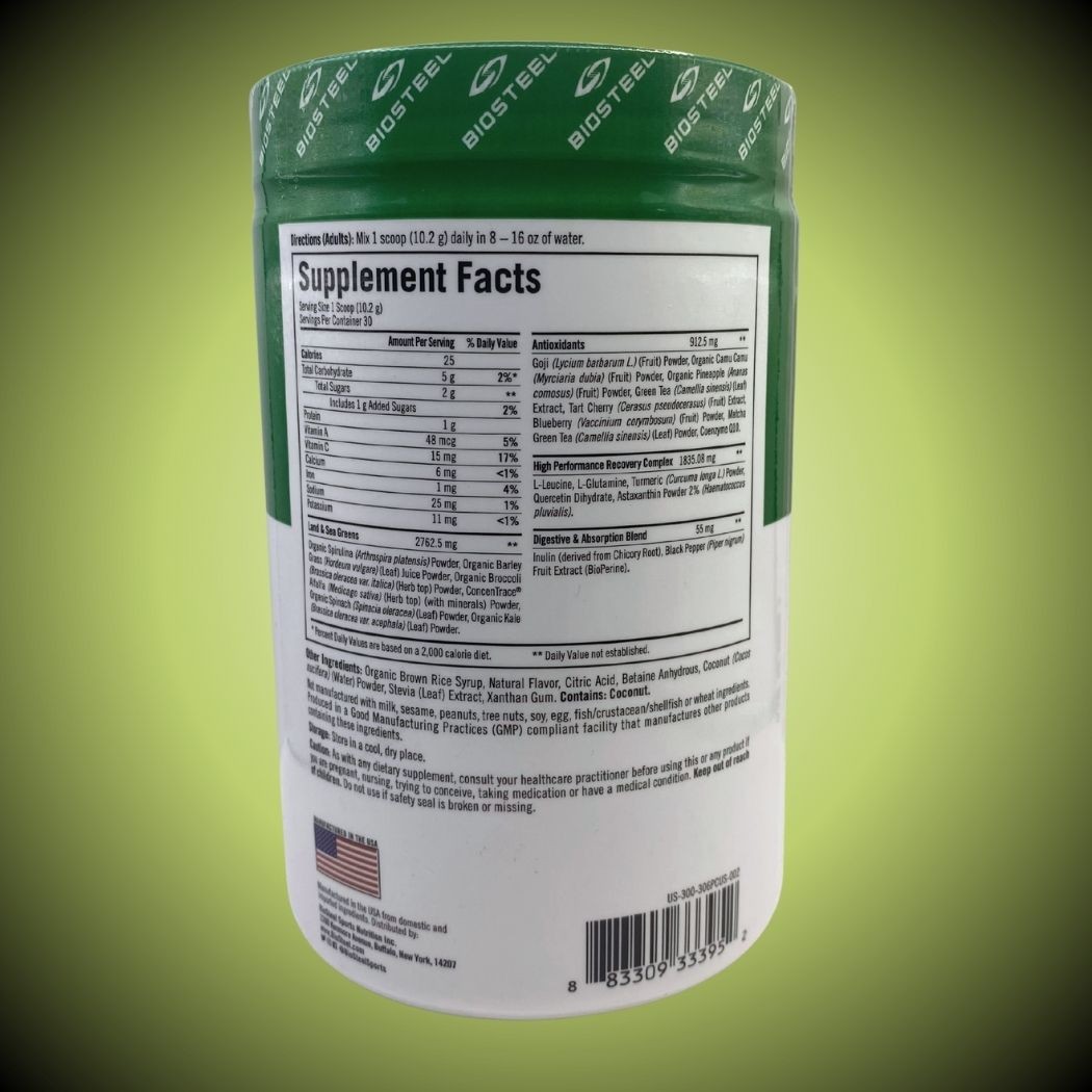 BioSteel Superfood Sport Greens Pineappple Coconut Superfood Vegan