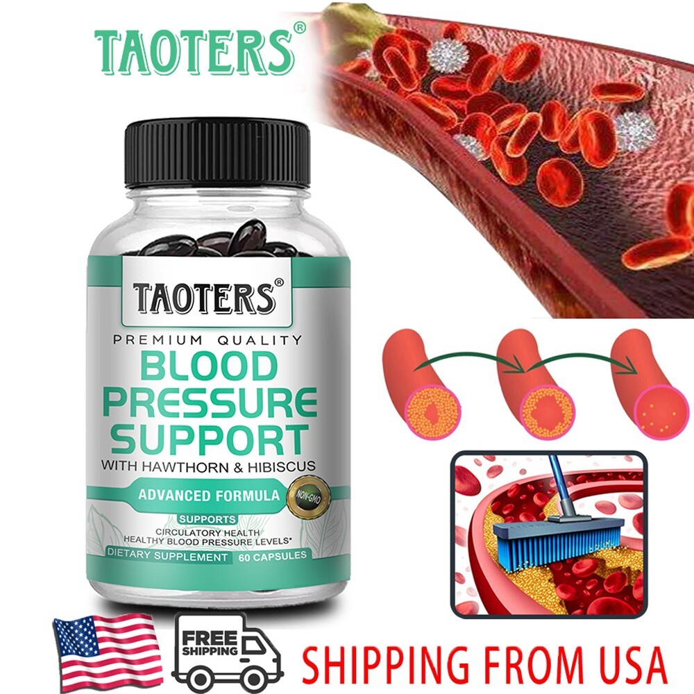 Blood Pressure Support, High BP Supplement with 13 Vitamins & Herbs – 60 Capsule