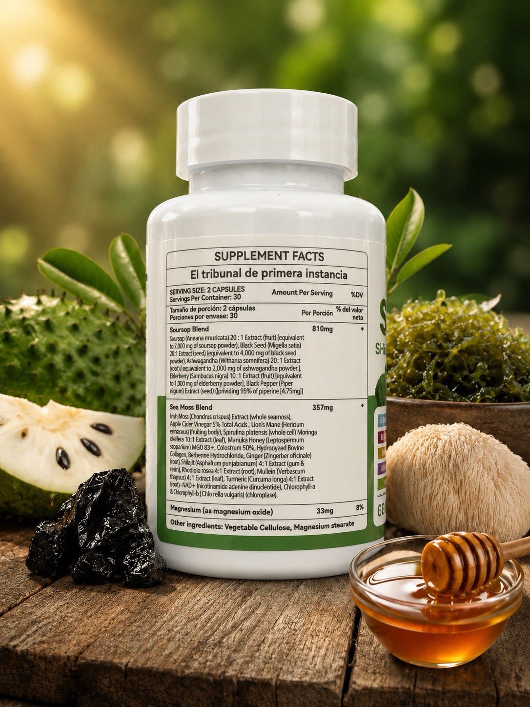 Suntbell Soursop 24-in-1 Food Supplement 60 Capsules Gen Wellness exp 1/4/2028