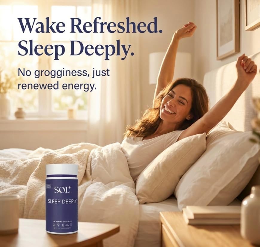 Sleep Aid Supplement for Adults 60 Capsules Herbal Vegan