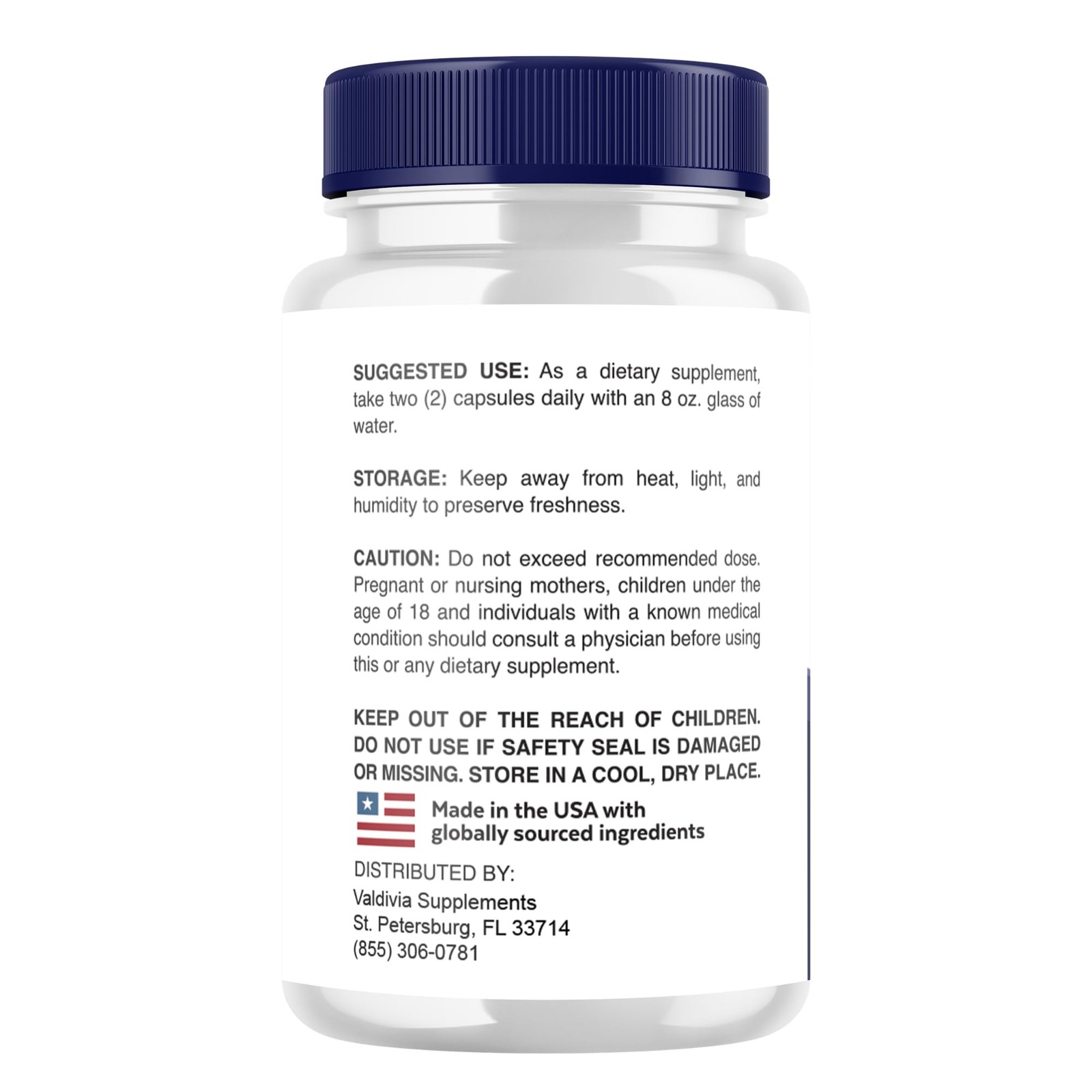Valdivia (5 Pack) MemoVance Capsules 300 Capsules 5 Pack Brain Memory Focus Made