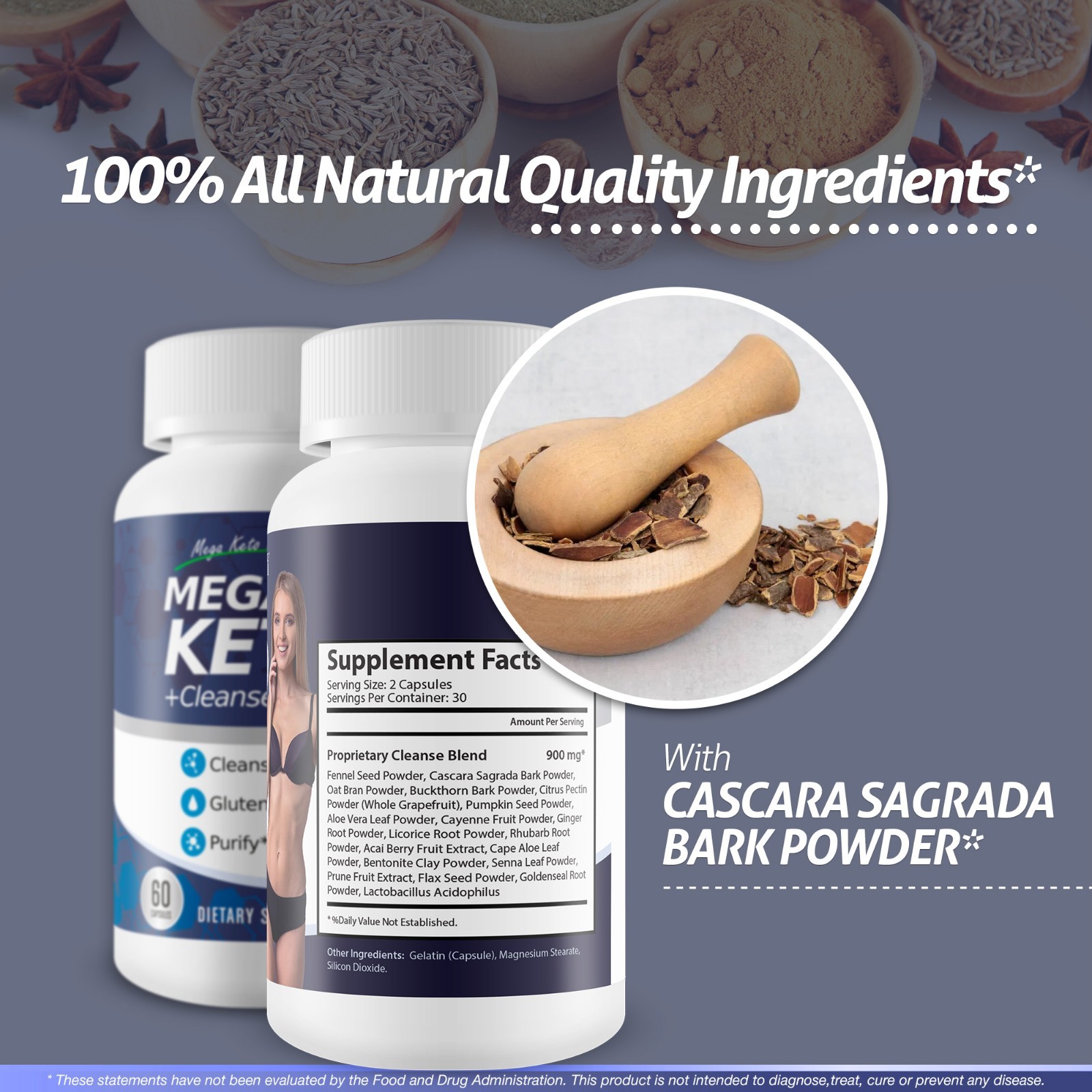 Mega Keto Diet + Cleanse – Help Reduce Gut Bloat – Blast Out Carbs to Support