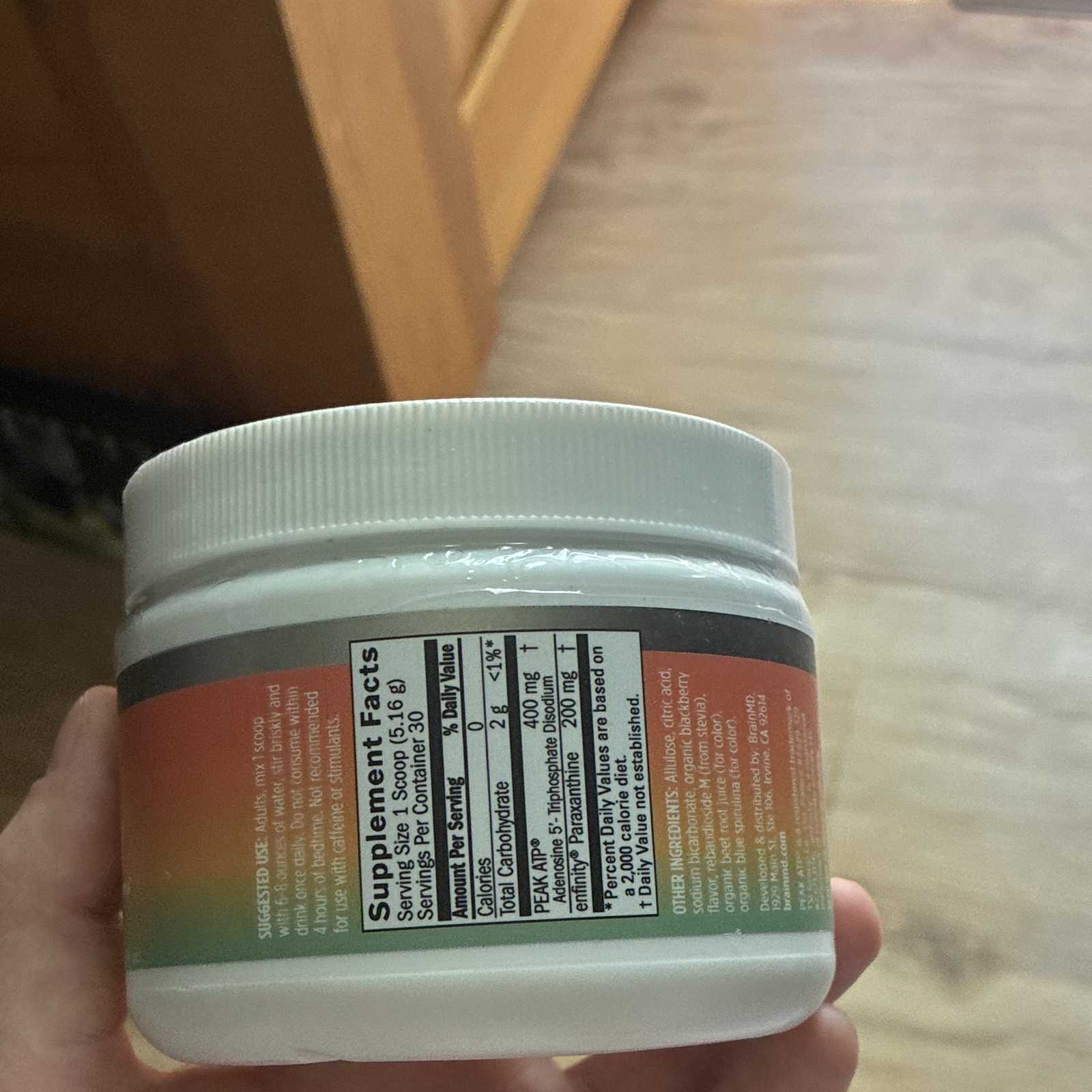 brainMD Peak Energy Energy Support Powder Blackberry 5.46oz Exp 04/2028