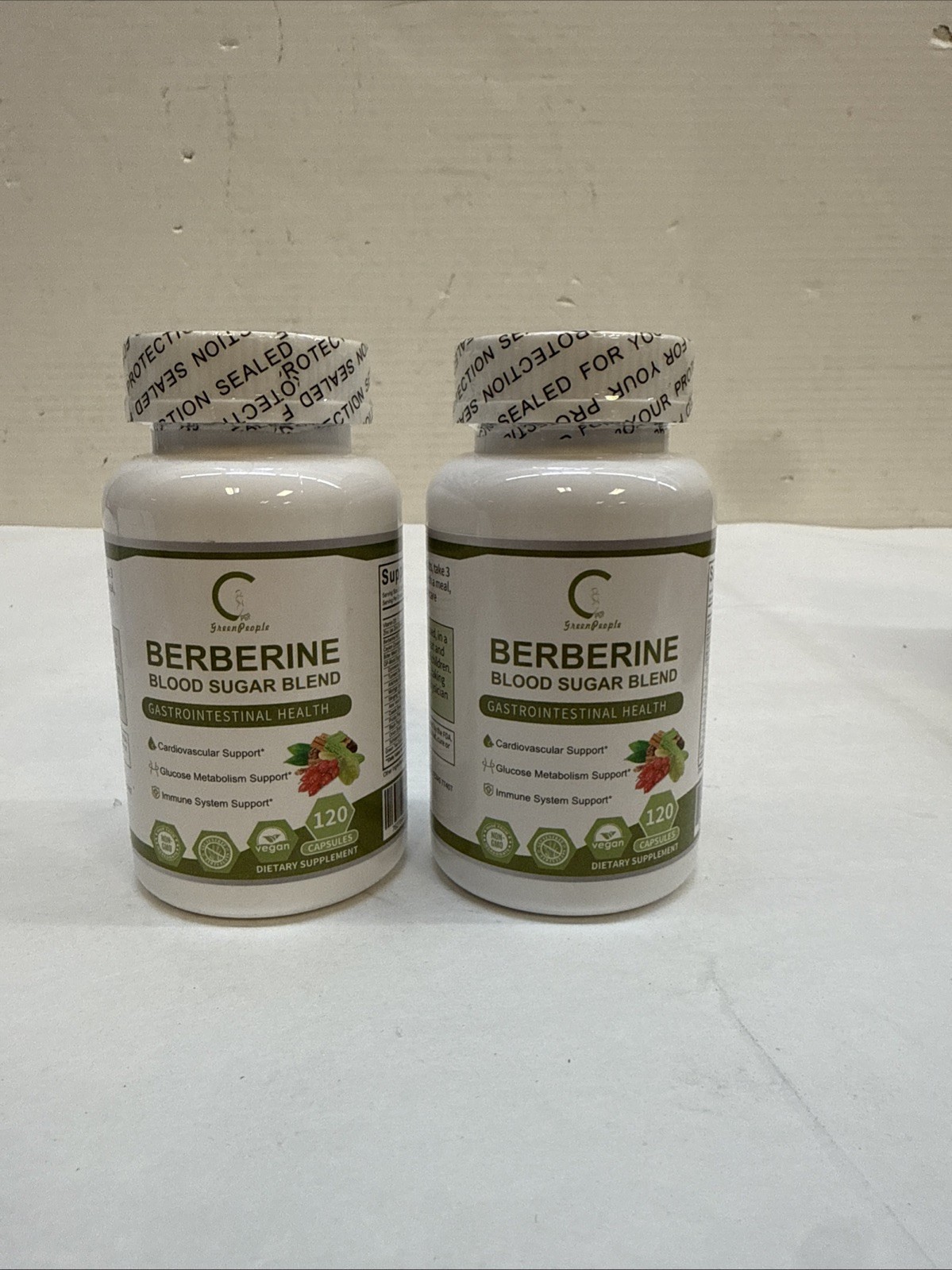 Green People Blood Sugar Blend, Berberine 120 Caps X 2 Packs