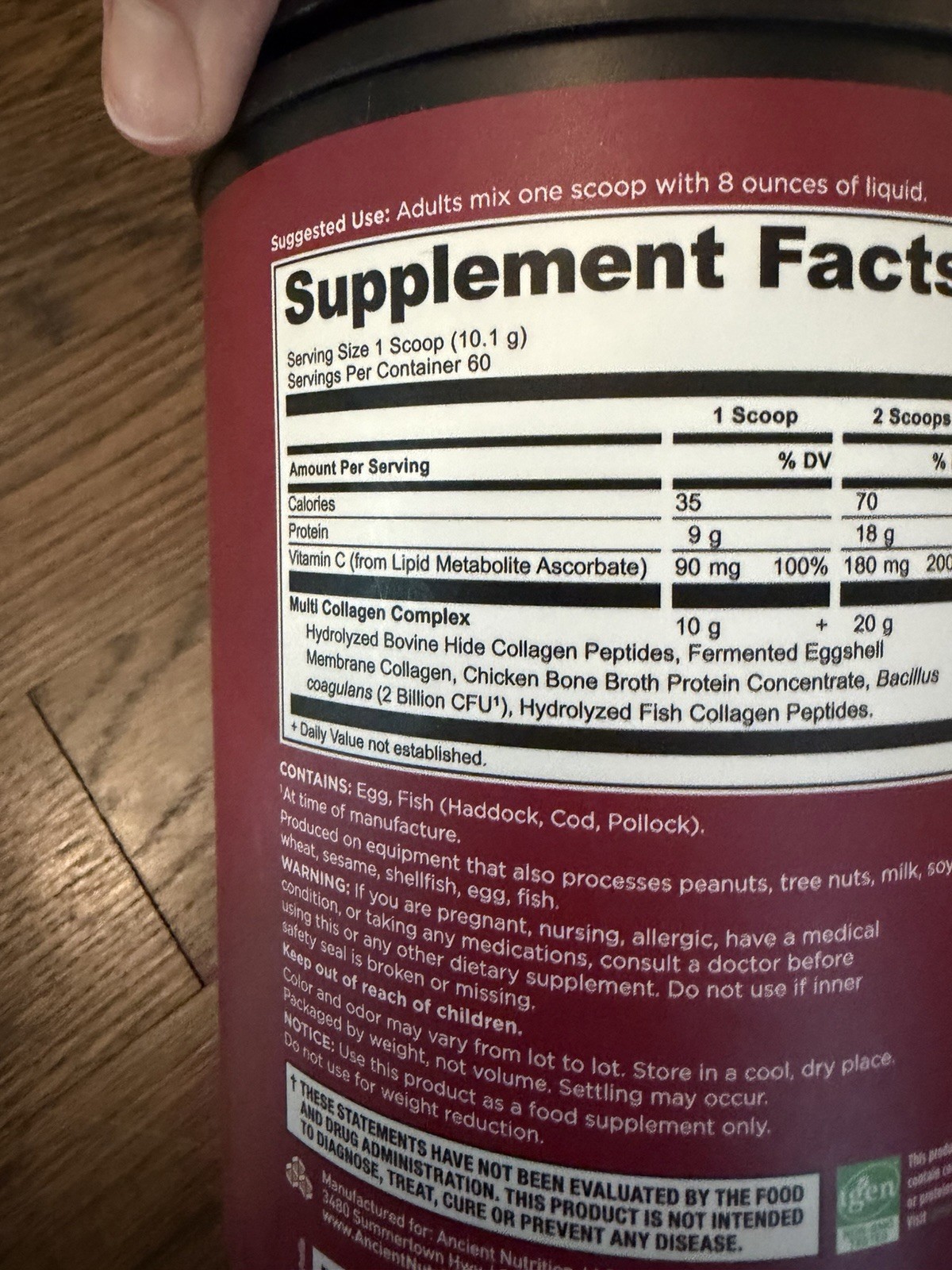 Ancient Nutrition Multi Collagen Protein Powder – 21.4 Oz NEW Sealed