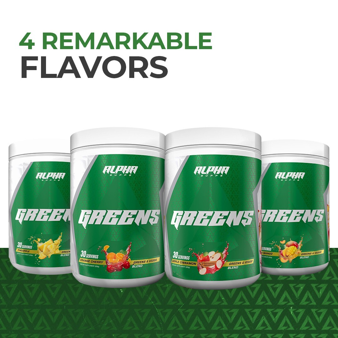 Alpha Greens Fruit & Vegetable Powder Prebiotic Probiotic Blend 40+ Ingredients