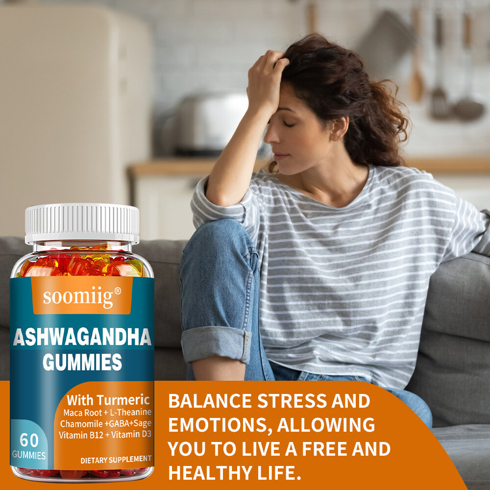 Ashwagandha Gummies – with Turmeric – Sleep Aid, Relieve Stress & Anxiety