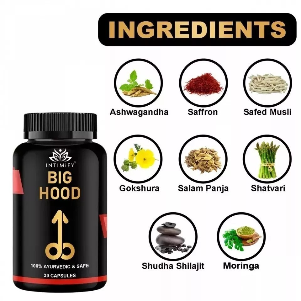 (2 pack) Big Hood Maximum Performance Supplement Premium Pills – (30 Capsules)