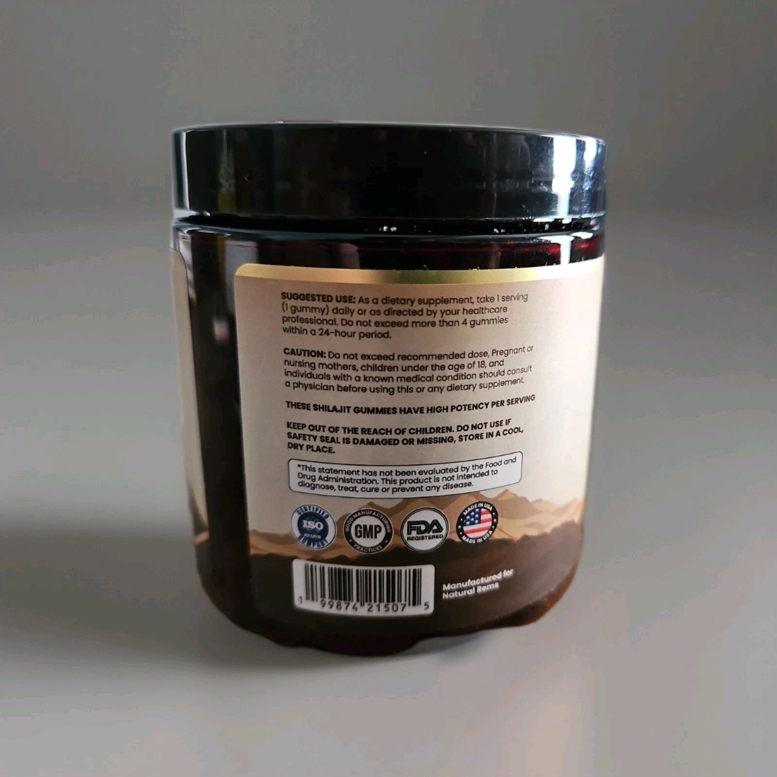 Natural Rems Himalayan Shilajit 300mg Gummies Pineapple 30ct Exp 7/27