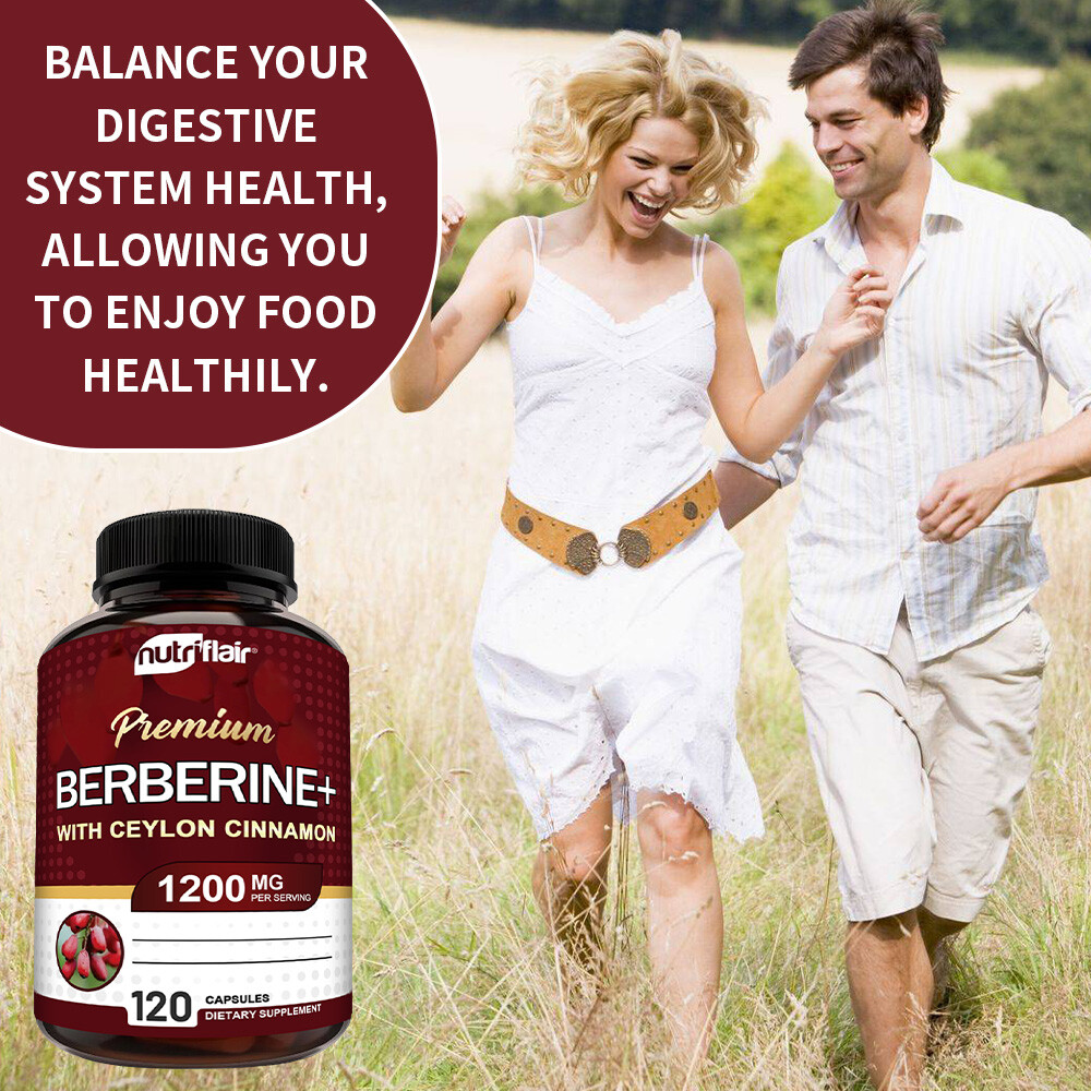 Premium Berberine + Ceylon Cinnamon 120 Capsules – Balanced Digestive Health