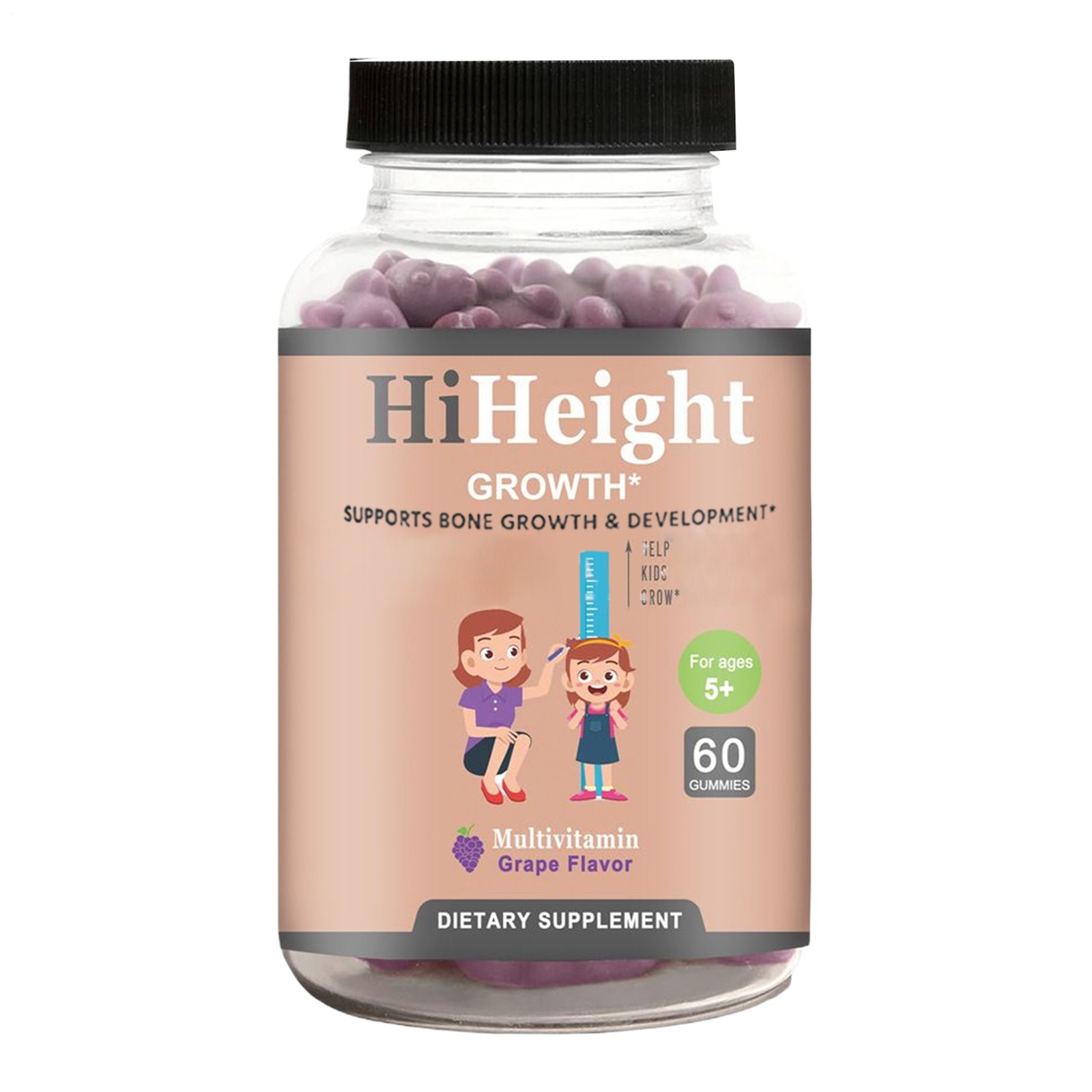 Heightener Gummies 60 Count- organic Height Growth Supplement For Kids