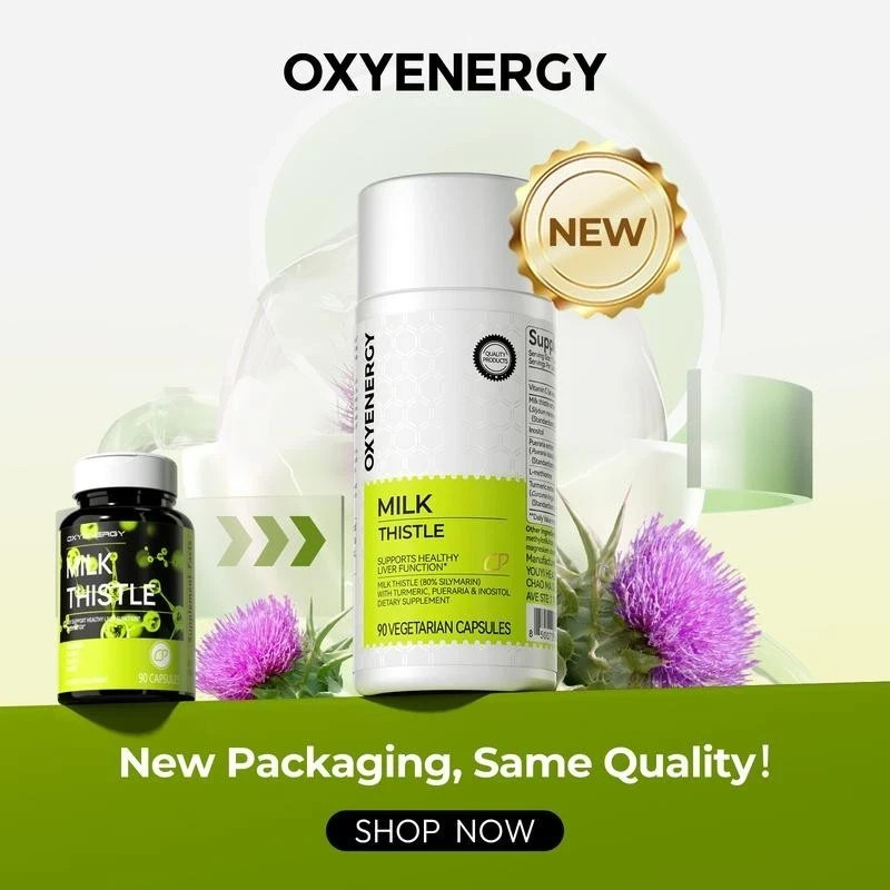 Oxyenergy Milk Thistle Liver Detox & Colon Cleanse-Natural Liver Health Support