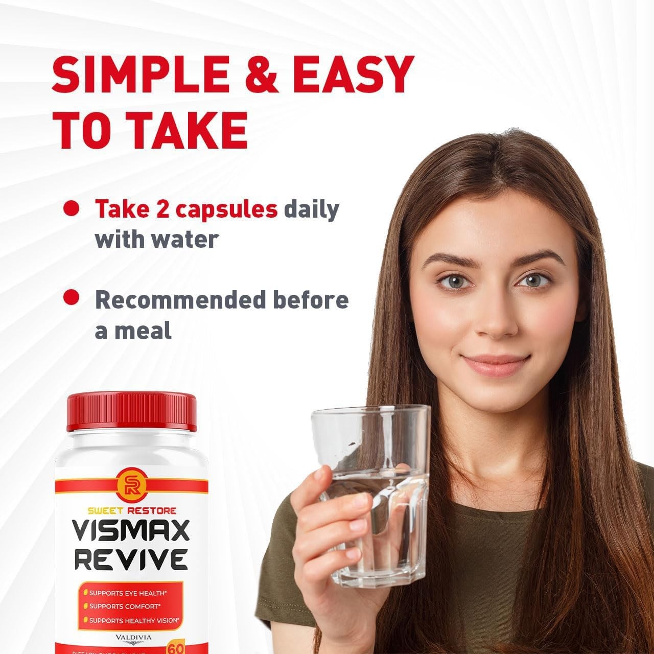 Valdivia Vismax Revive 60 Capsules Vision Support Supplement Eye Health Made