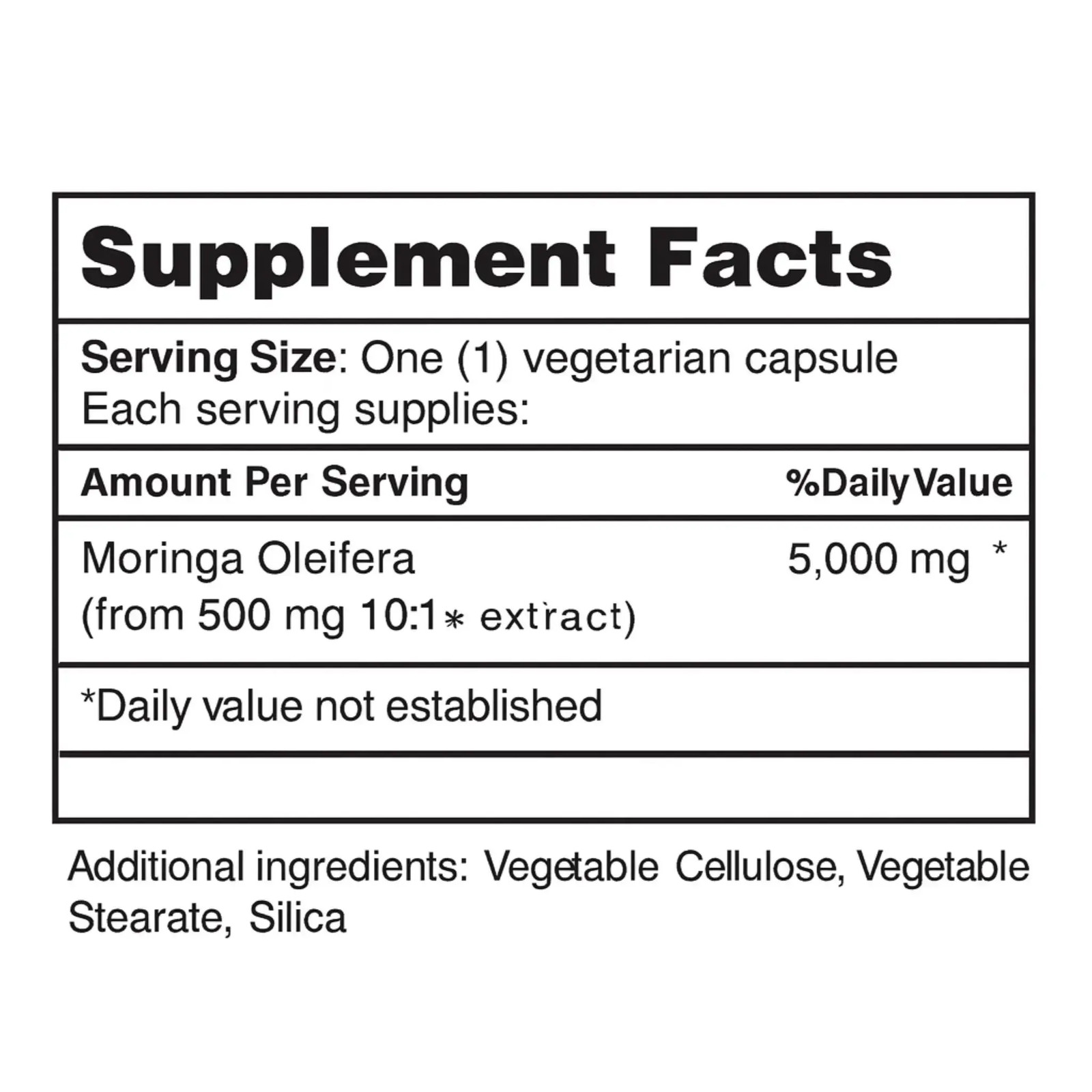 New Life Super Moringa 5000 mg, Glucose Management, 60 Capsules