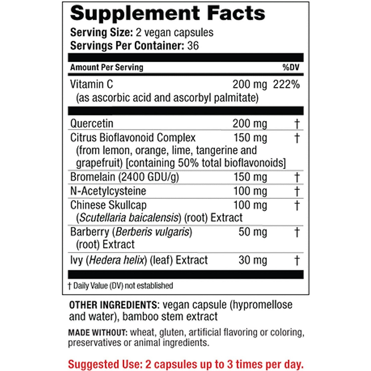 Redd Remedies Adult Sinus Support, 72 Vegan Capsules
