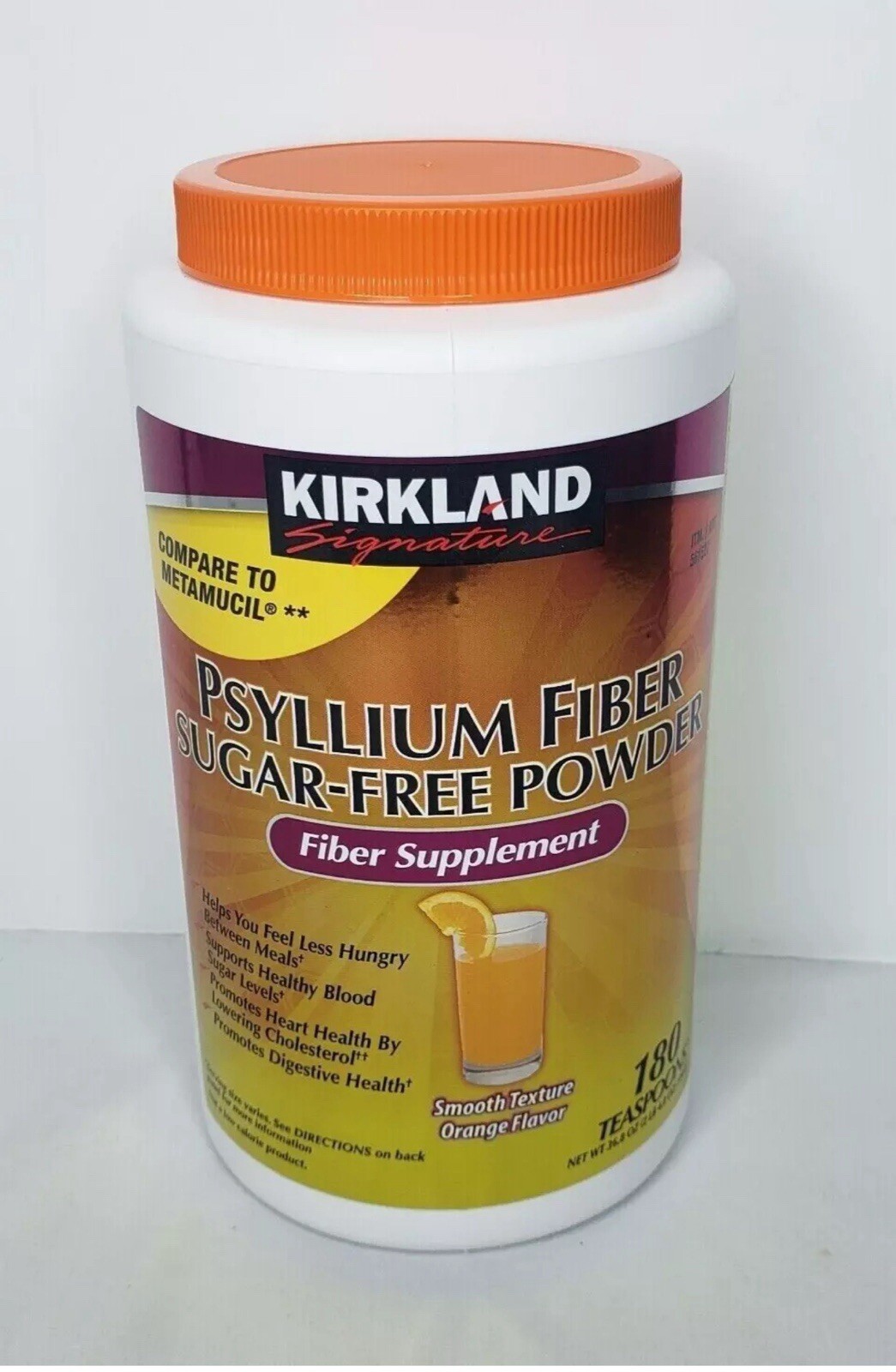 Kirkland Signature Sugar-Free Psyllium Fiber Supplement Powder, 180 Doses