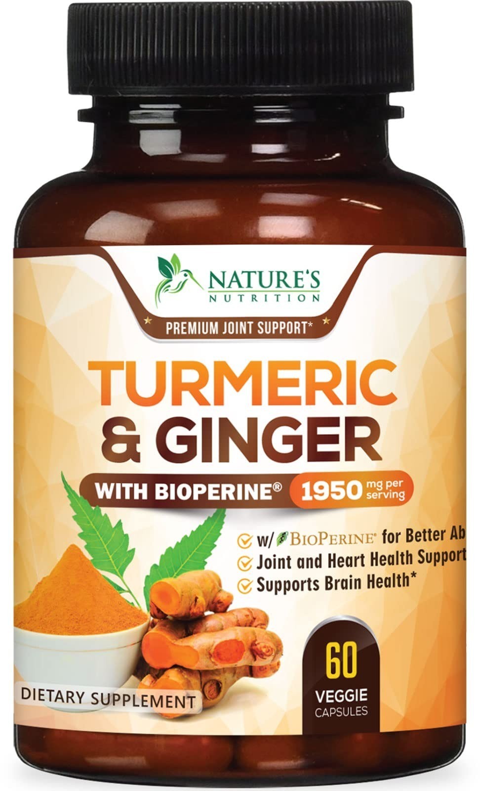 Turmeric Curcumin Supplement – 95% Curcuminoids – 120 Capsules