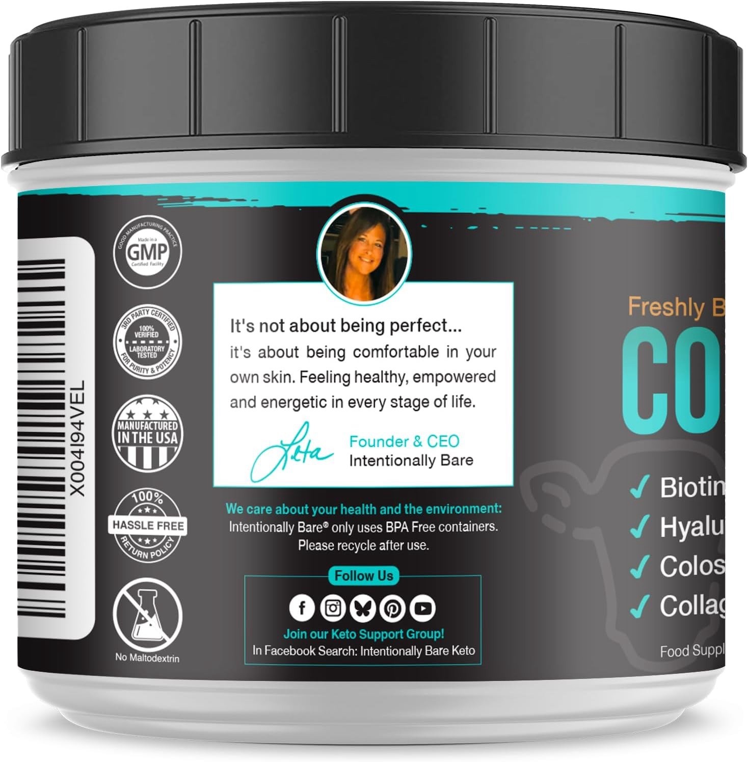Colostrum + Collagen Powder for Skin, Joint and Gut Brewed Coffee 60 Servings