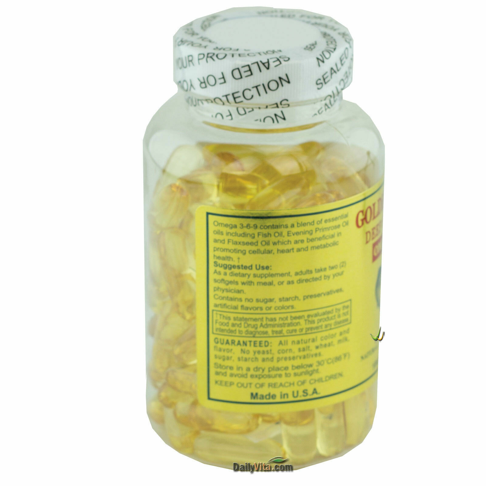 6 x Gold Vitamin Golden Alaska Deep Sea Fish Oil Omega 3-6-9 1000 mg 100 SG