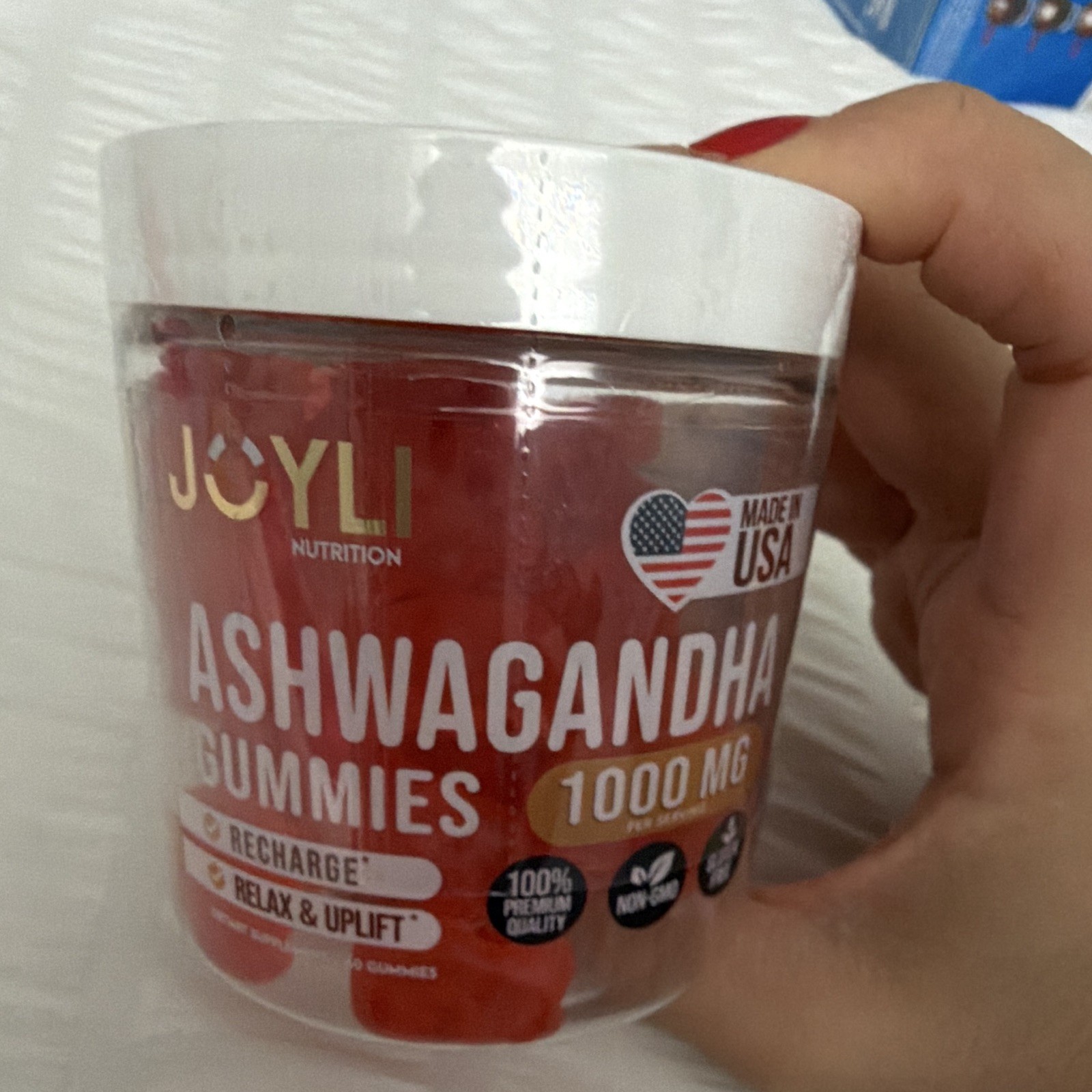 JOYLI Nutrition Ashwagandha Gummies 1000mg 60 Count Fruity Vegan Sugar-Free