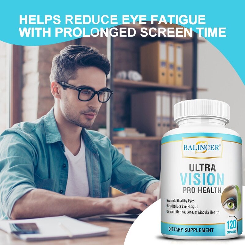 Vision Health Supplement Reduce Eye Fatigue 120 Capsules Retina Lens Health