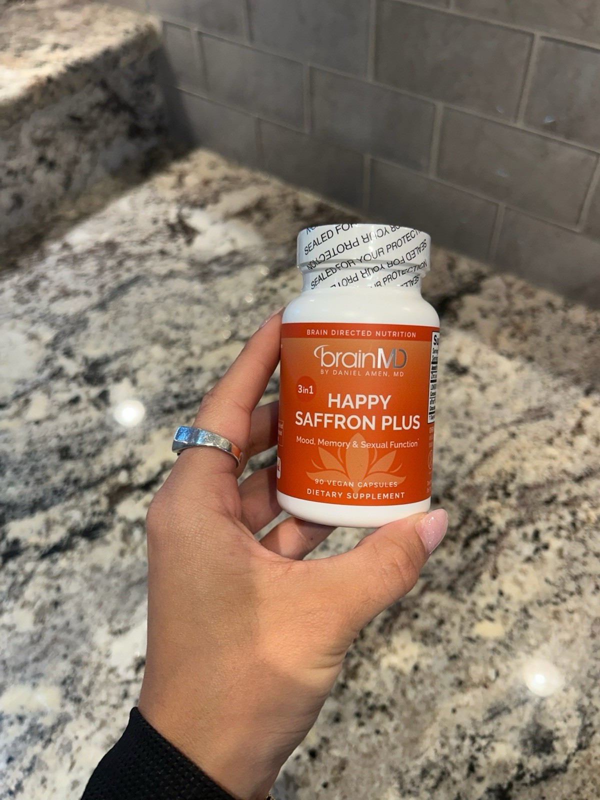BrainMD Happy Saffron Plus Vegan Dietary Supplement 90 Capsules