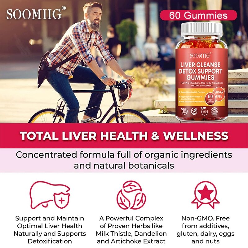 Liver Detox Gummies – Contains Milk Thistle, L-Glutathione, Purely Natural