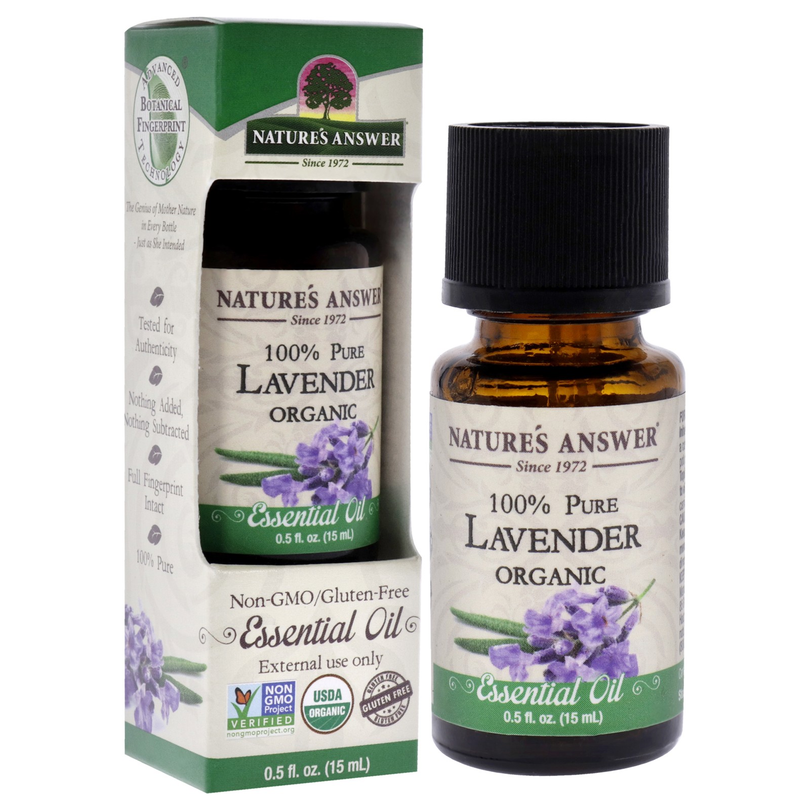 Essential Oil Organic – Lavender by Natures Answer for Unisex – 0.5 oz
