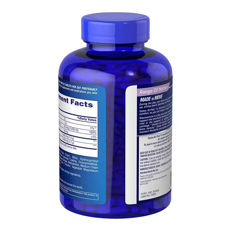 Osteo Bi Flex Glucosamine 1500 mg MSM D3 Tablets 200 Count EXP-8/27