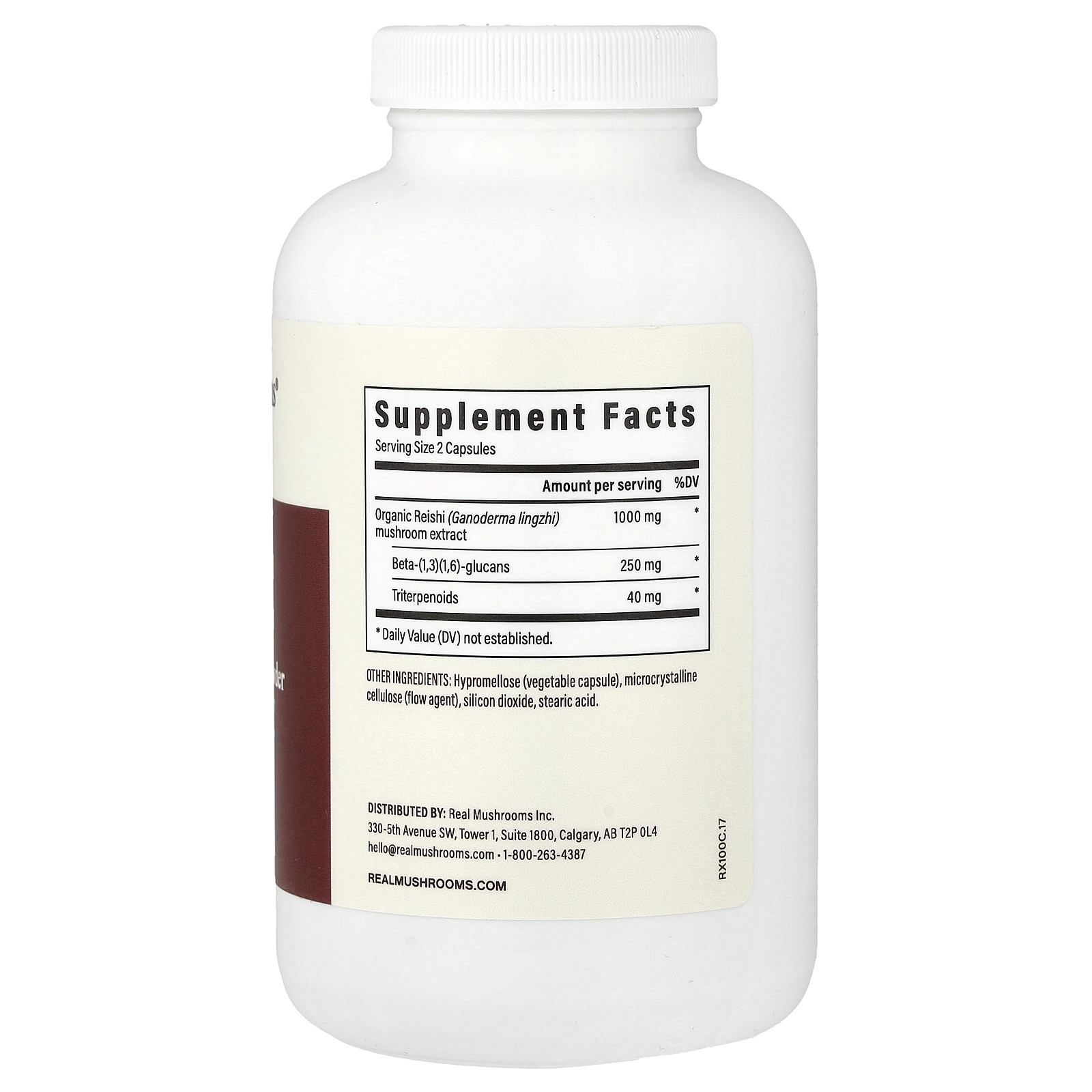 Reishi, Mushroom Extract Powder, 200 Capsules