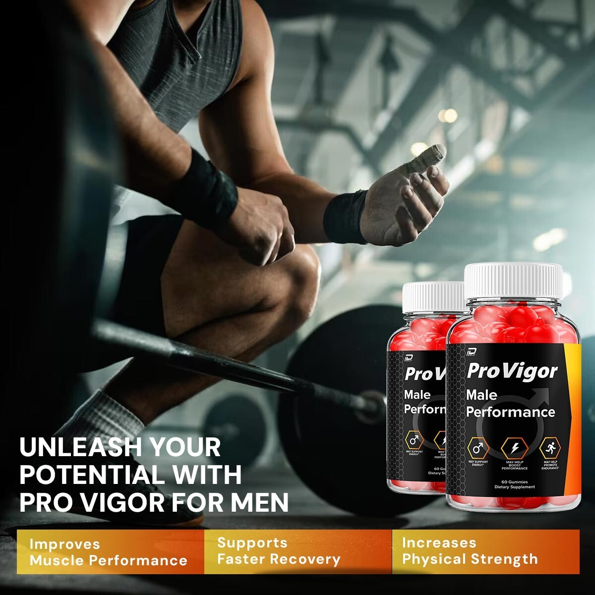 (5 Pack) Pro Vigor Gummies for Men – ProVigor Male Gummy All-Natural Supplement