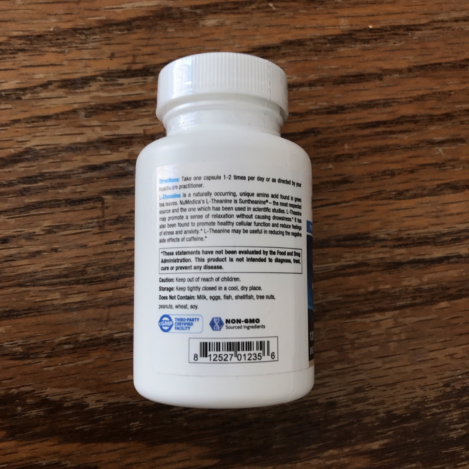 NuMedica L-Theanine Relaxation Vegetarian Gluten-Free 120 Capsules