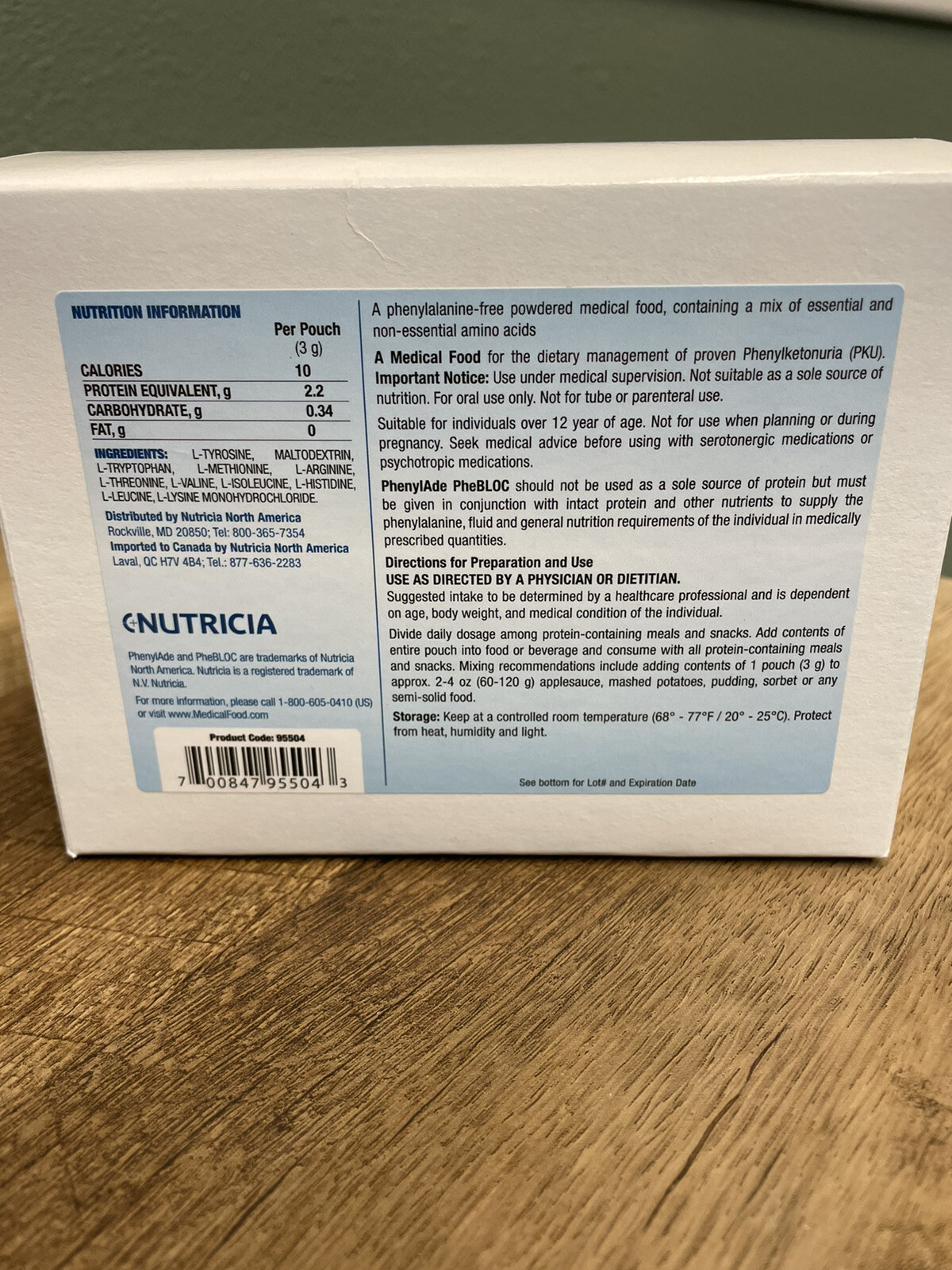 Phenylade Phebloc Lnaa 3g Pouch Part No. 95504 (110/case) Weight Management