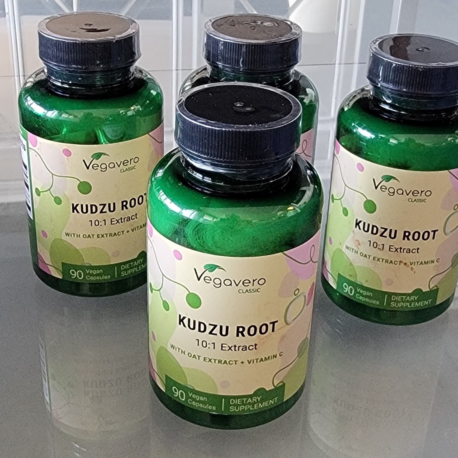 Lot Vegavero Kudzu Root 10:1 Extract 90 Vegan Capsules Exp 11/2027