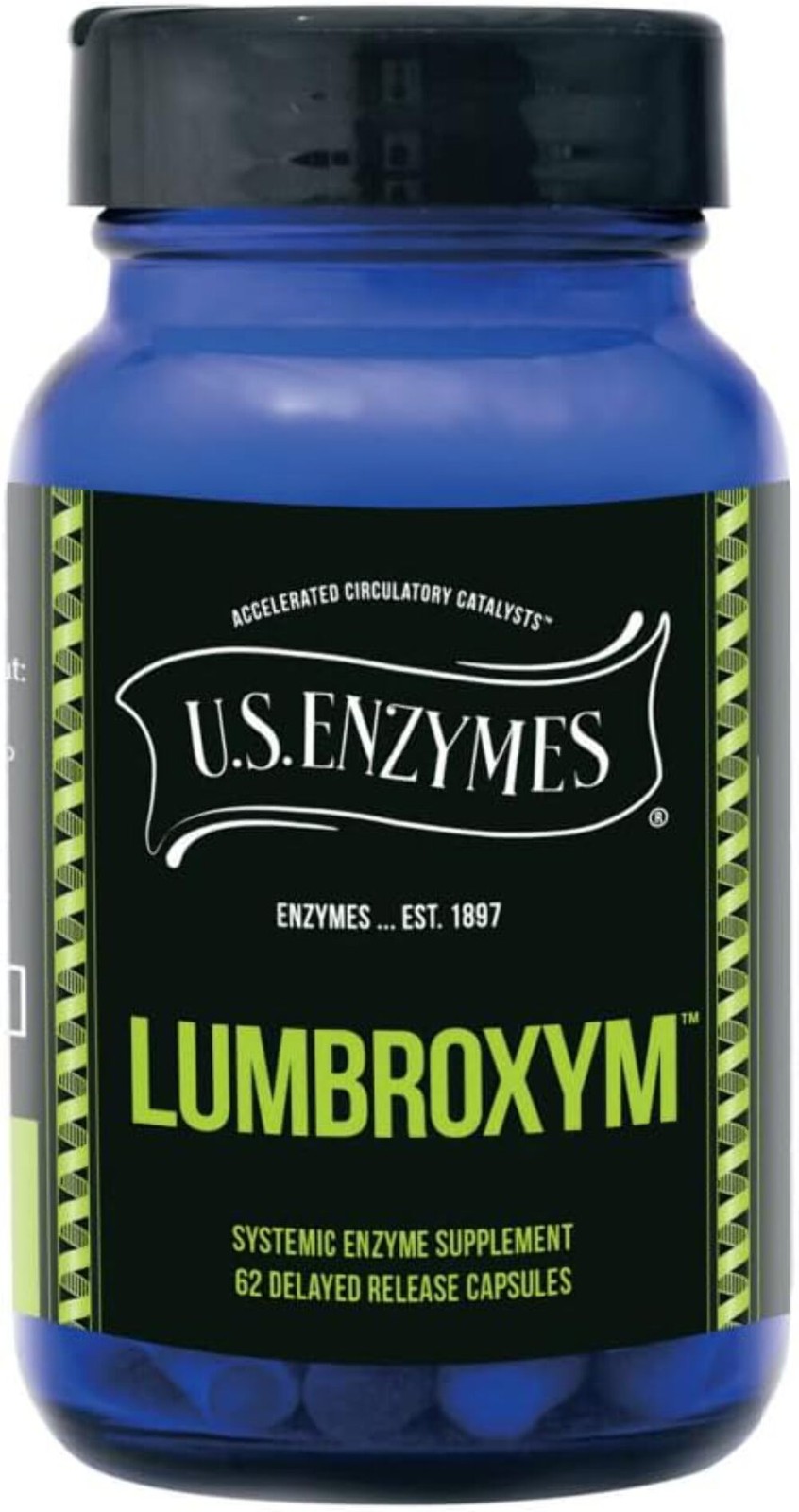 Master Supplements US Enzymes Lumbroxym 62 Caps Cardiovascular Health