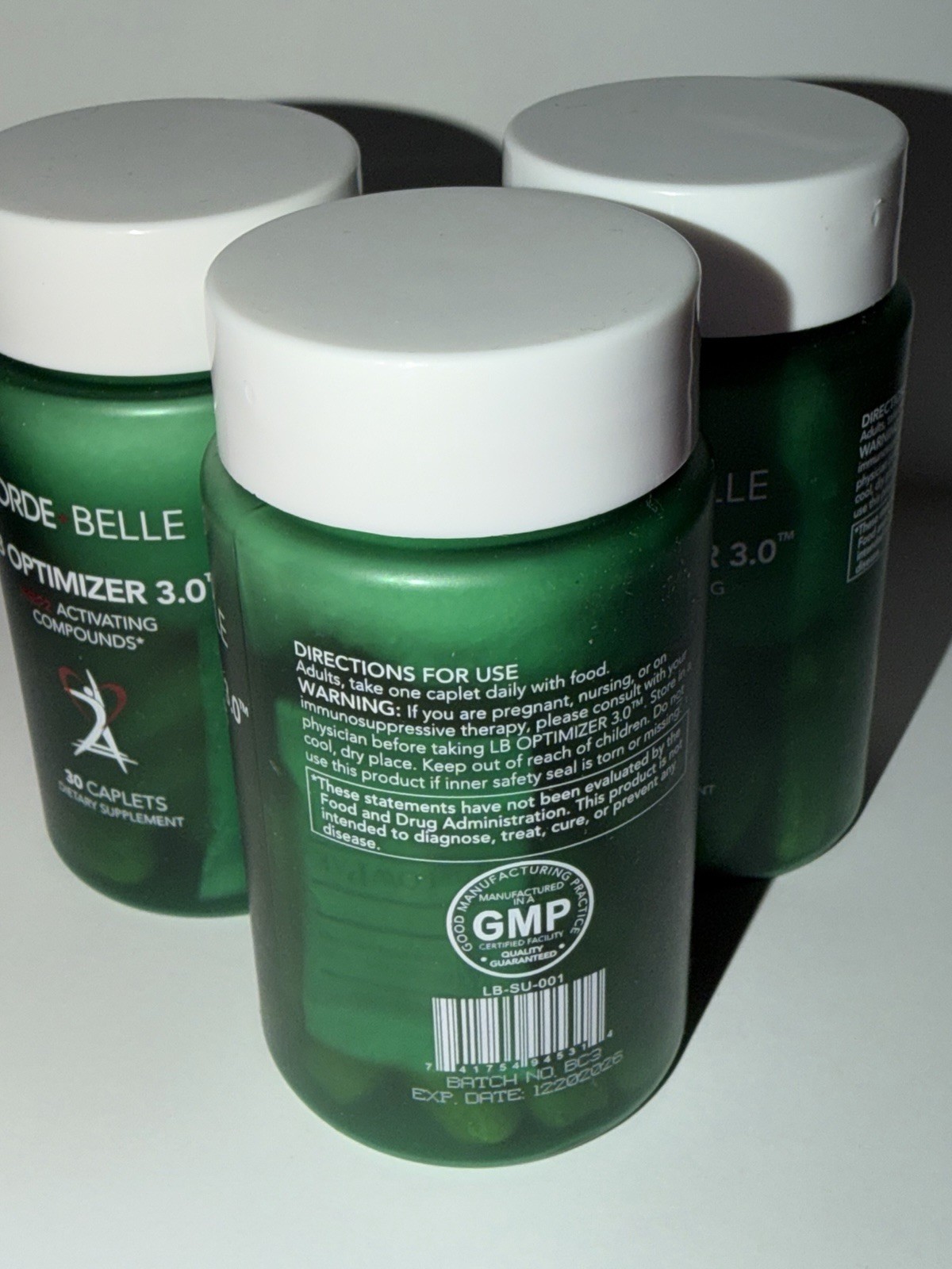5 Pack- Lorde Belle LB Optimizer 3.0 – 30 Caplets New Sealed