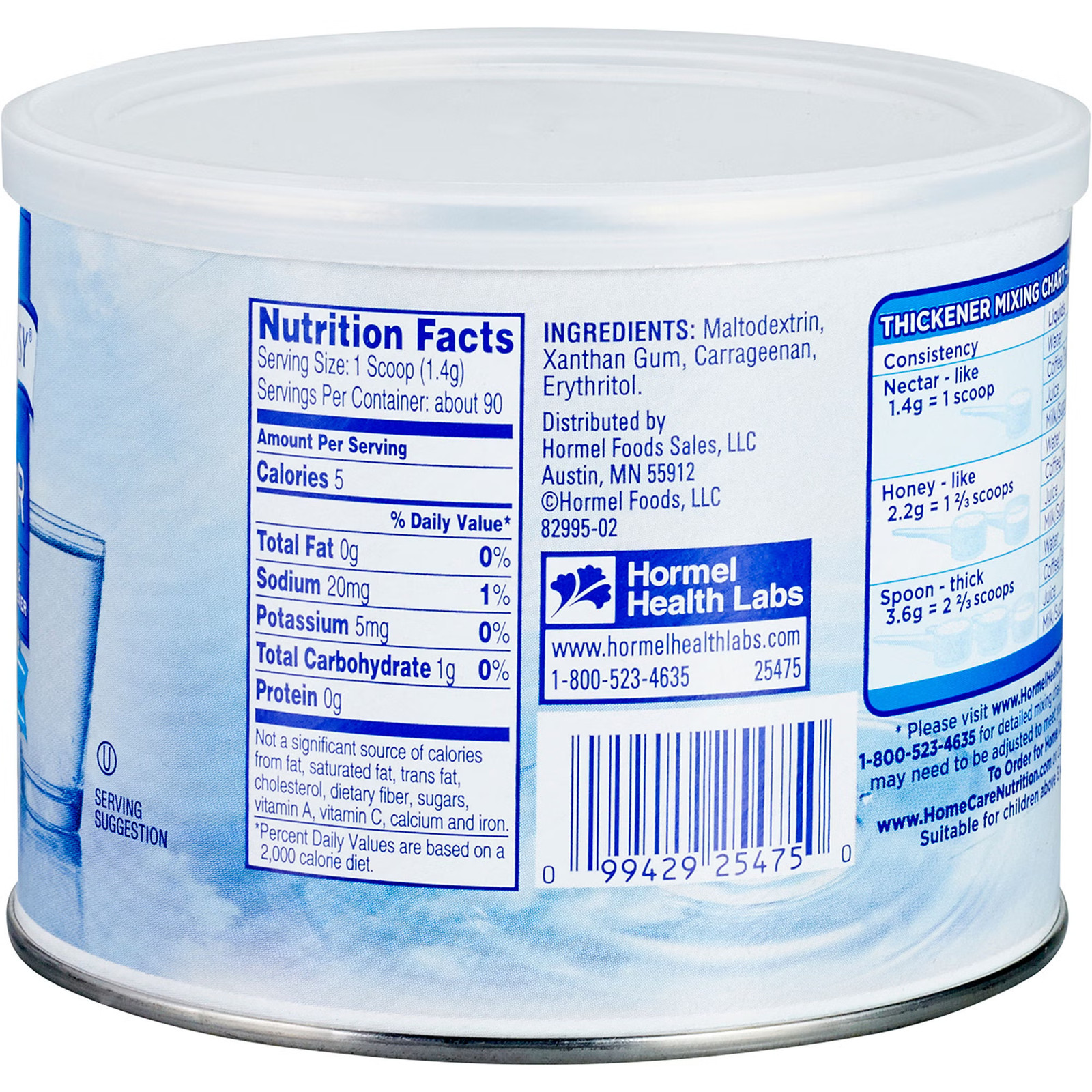Thick & Easy Clear Food & Drink Thickener Unflavored 4.4 oz. Canister
