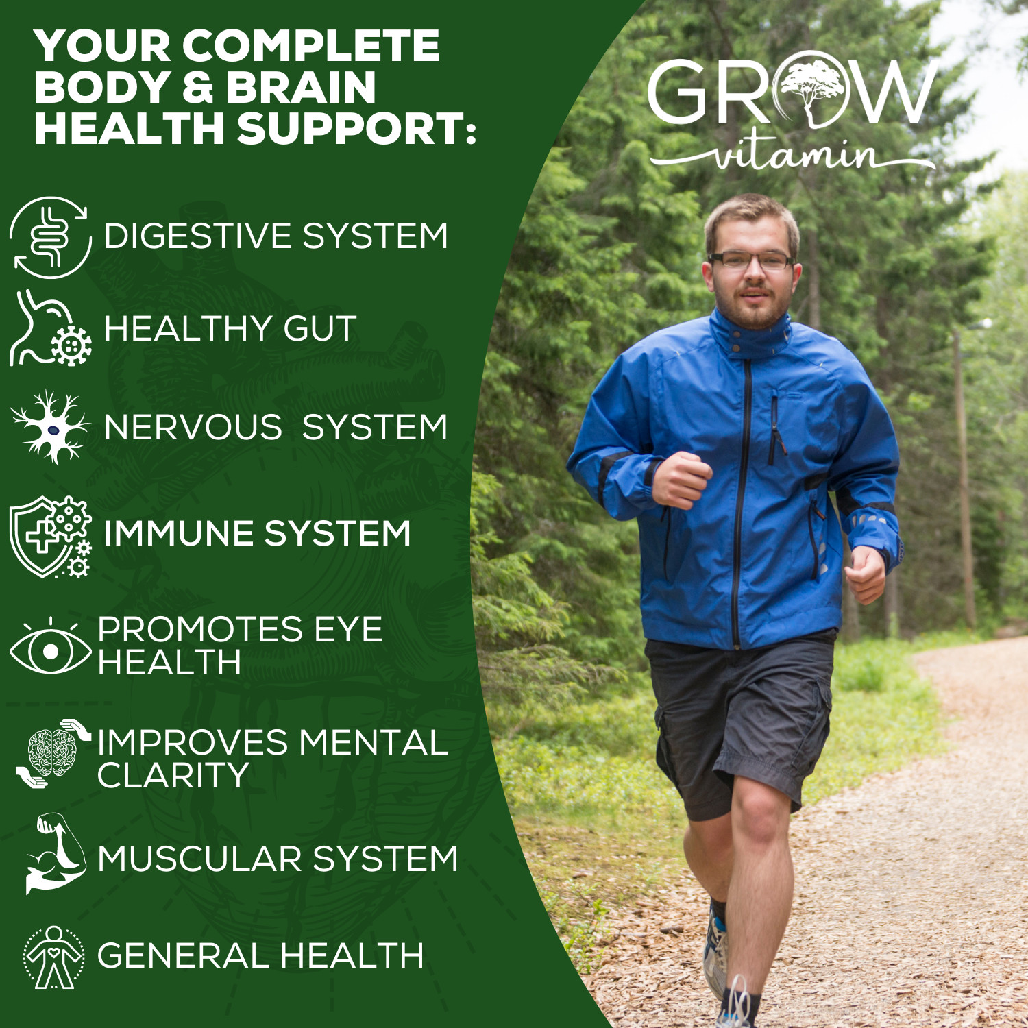MiracleMult MEGA MultiVitamin and Minerals FOR MEN, with Whole Foods