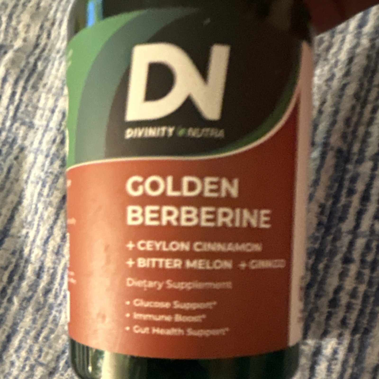 Divinity Nutra Golden Berberine Ceylon Cinnamon Bitter Melon Ginkgo 60 Capsules
