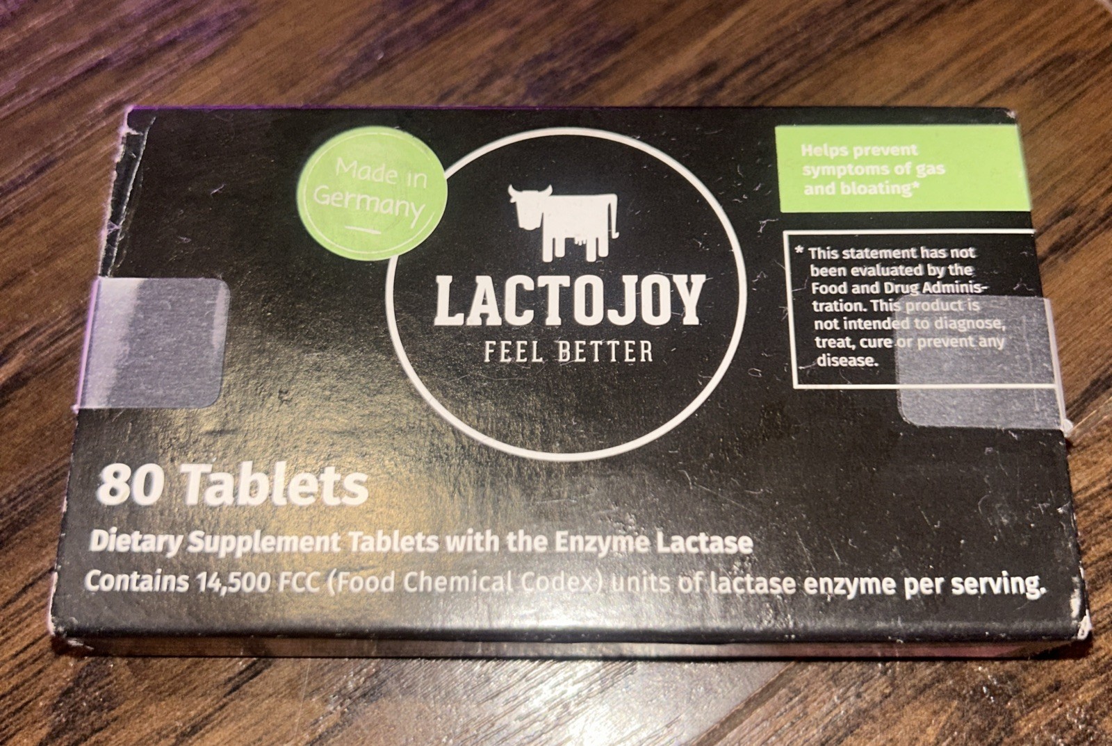 LactoJoy lactase pills – 14,500 FCC-units – 80 pills