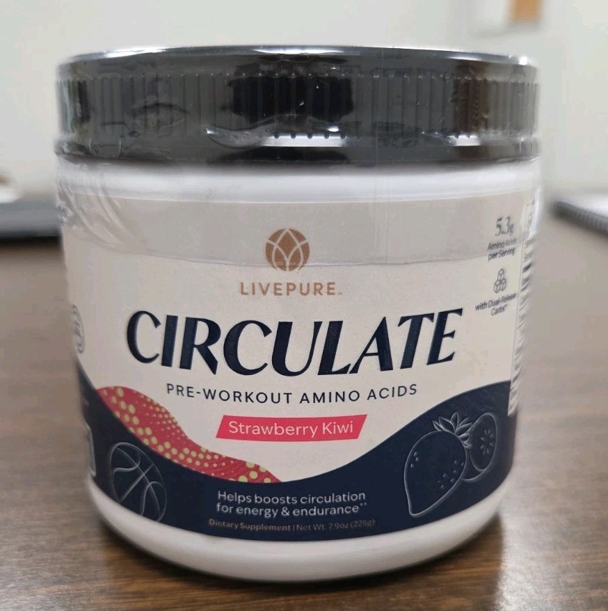 LivePURE GPS Circulate~Strawberry Kiwi~8 oz~EXP: 11/27 Sealed~New Packaging