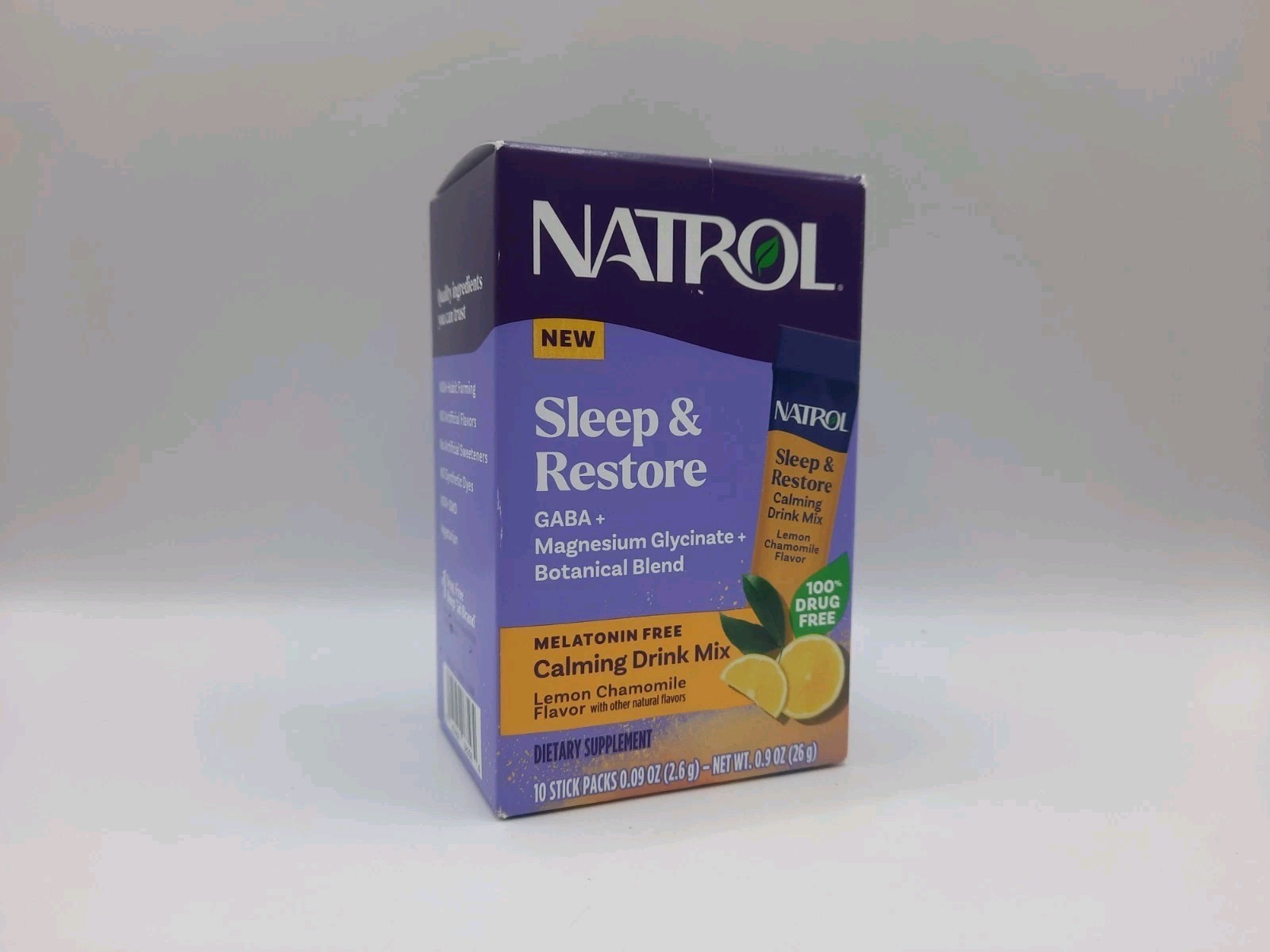 Sleep & Restore, Calming Drink Mix NO Melatonin Lemon Chamomile 10 Stick E: 1/27