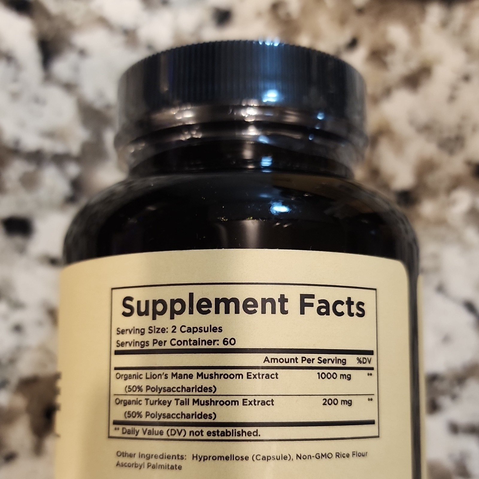 Garden Herbz Lion’s Mane & Turkey Tail Extract 1200mg 120 Capsules, lot of 2