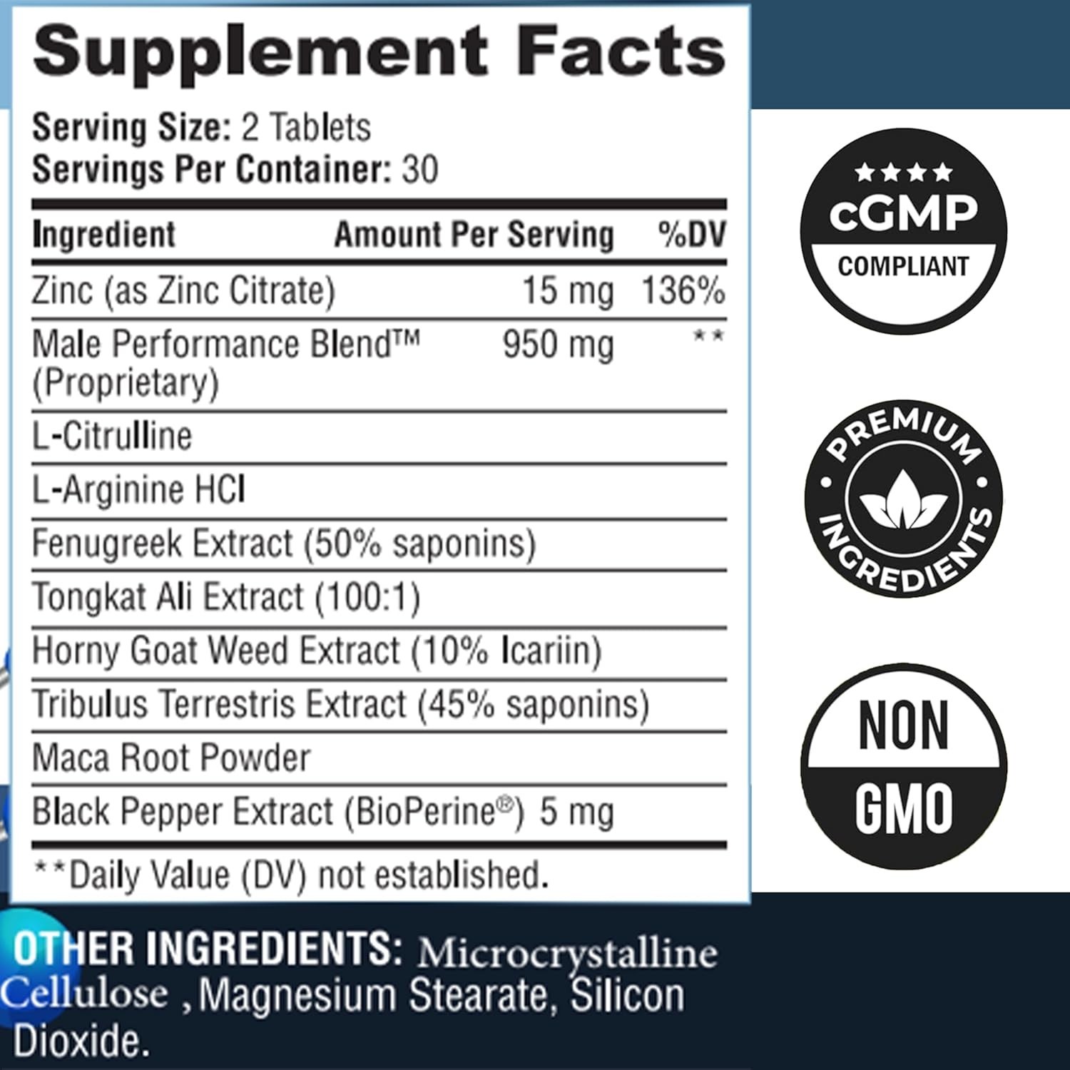 Male Testosterone Booster, 3rd Party Tested Maca, H Goat Weed Stamina Muscle NEW