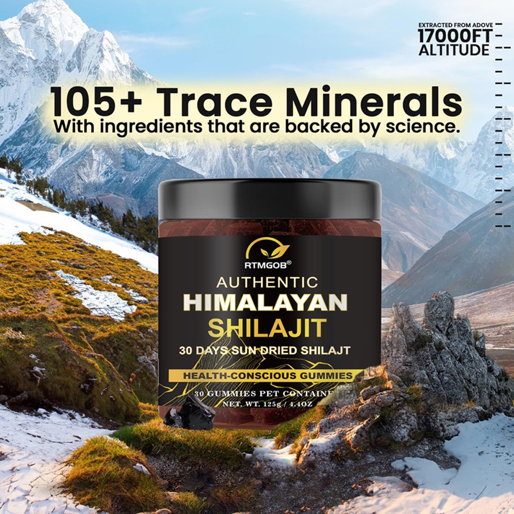 Dynamic Vitality Shilajit Gummies Pure 100% Himalayan Organic Resin Natural NEW