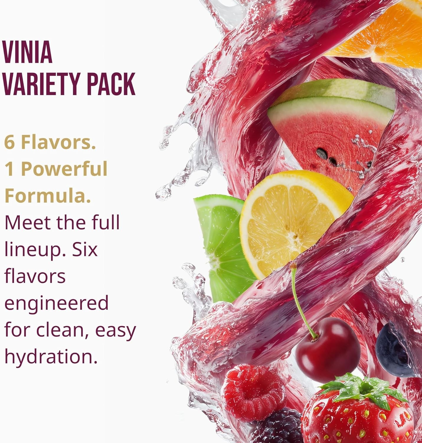 VINIA Resveratrol Electrolyte Hydration Powder Mix Variety Mix Blood Flow