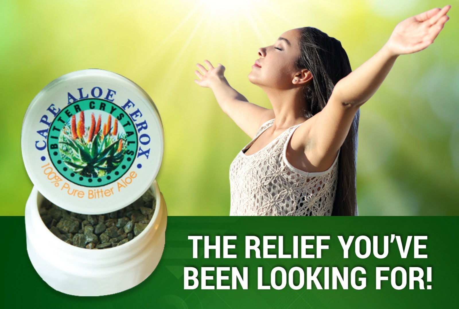 ALOE FEROX BITTER Crystals, Digestive Bitters. Pack Of 20 Containers.
