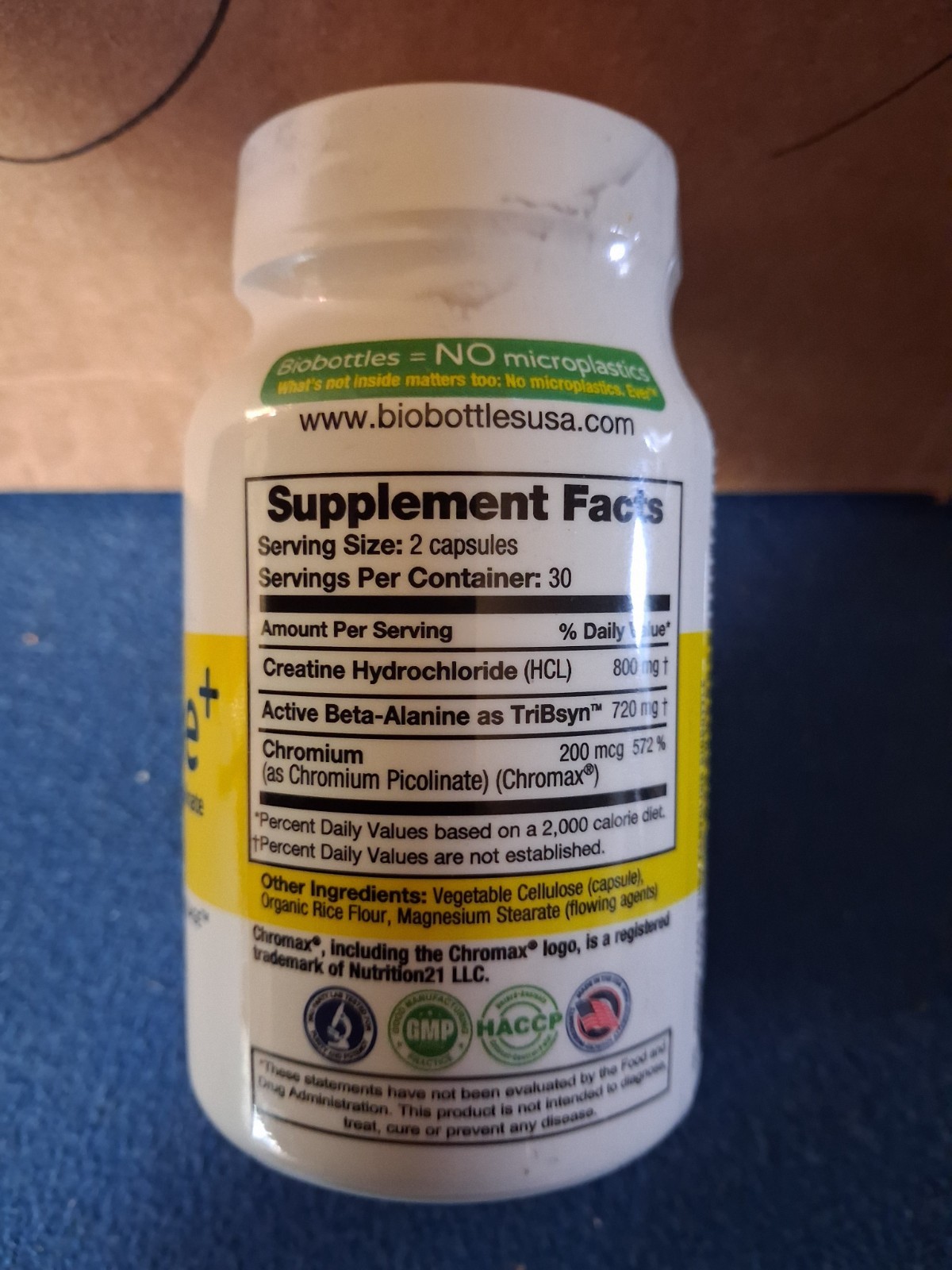 Creatine 60 Vegan Capsules Non-GMO Gluten Free SoY Free L@@K
