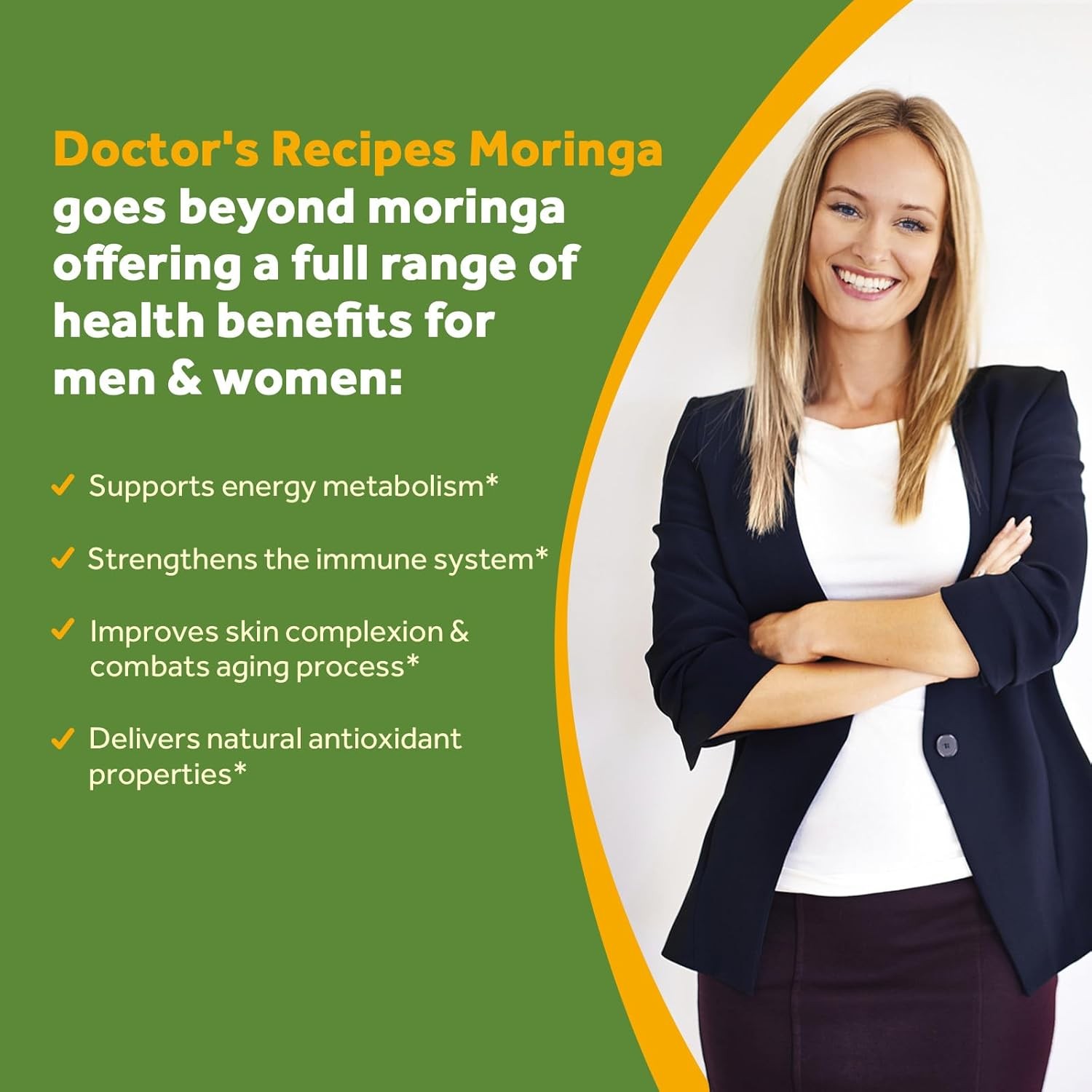 Doctor’s Recipes Moringa 11,000 mg Strength, Complete 90 Count (Pack of 1)